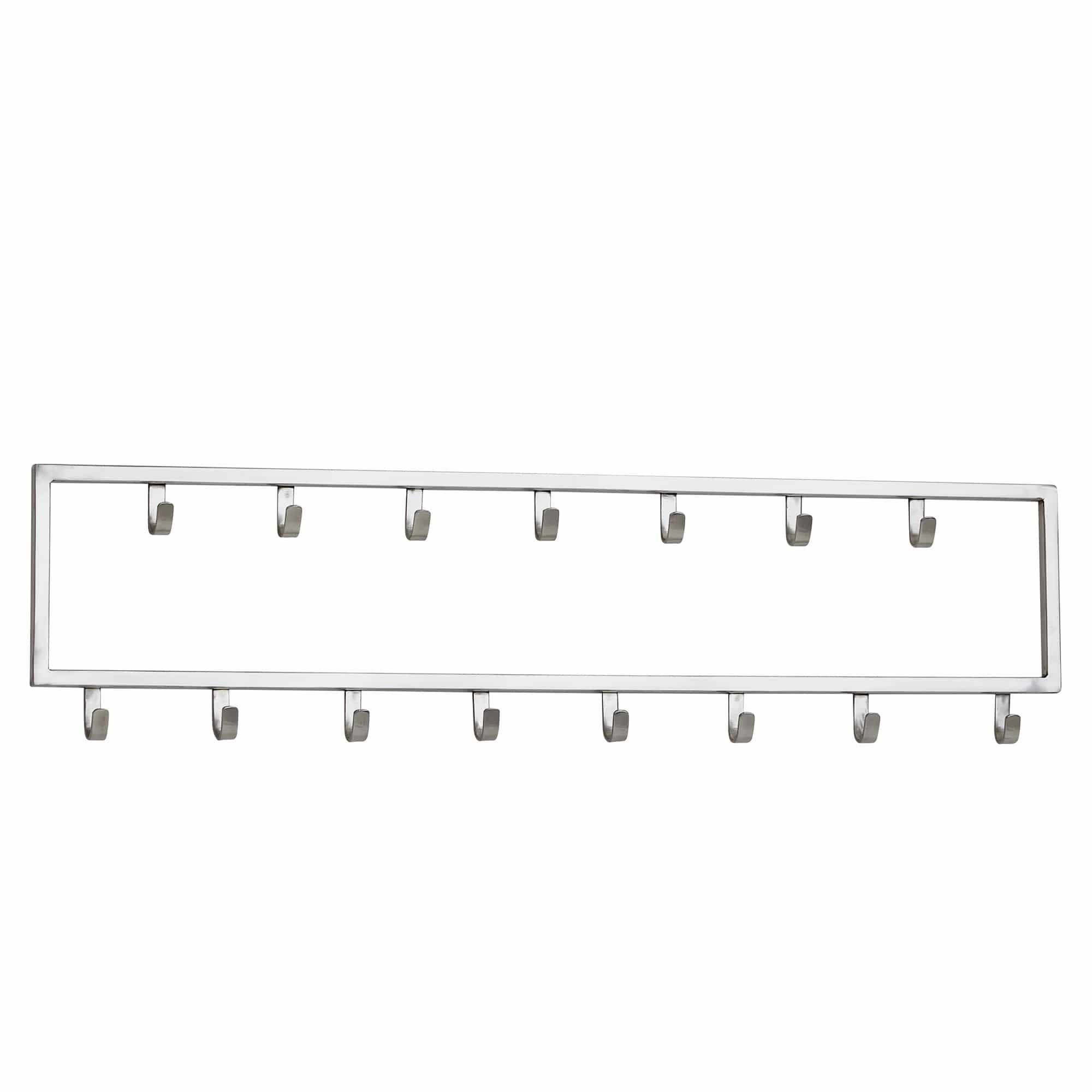 63400-WOHNLING-Garderobe-Stahl-Matt-80x2x20-cm-WL6-445-WL6-445_6 Wandgarderobe Metall Silber 80x20x4 cm Design Flurgarderobe Stahl