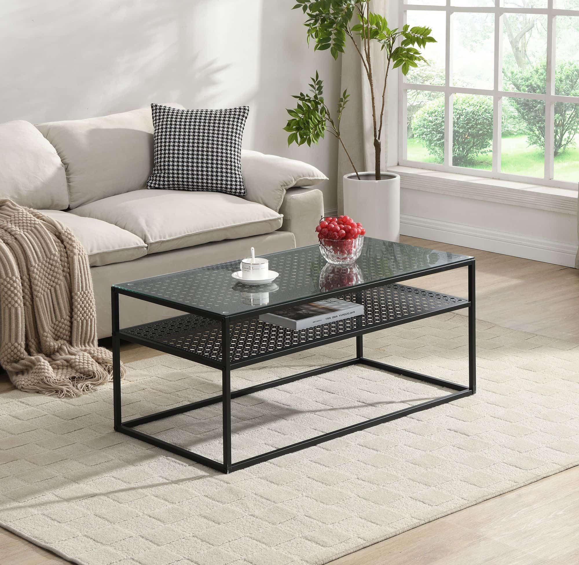 Couchtisch Glas Rechteckig 100 cm Schwarz Couchtisch Glas Rechteckig 100 cm Schwarz