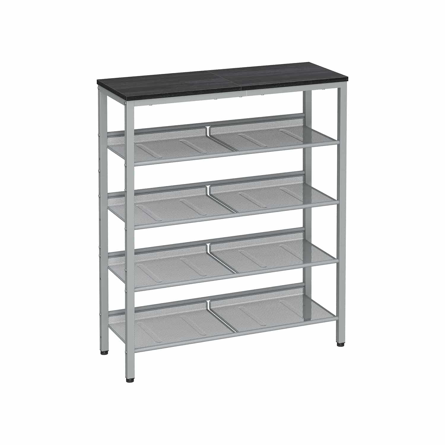 Schuhregal mit 5 Ebenen im Industrie-Stil