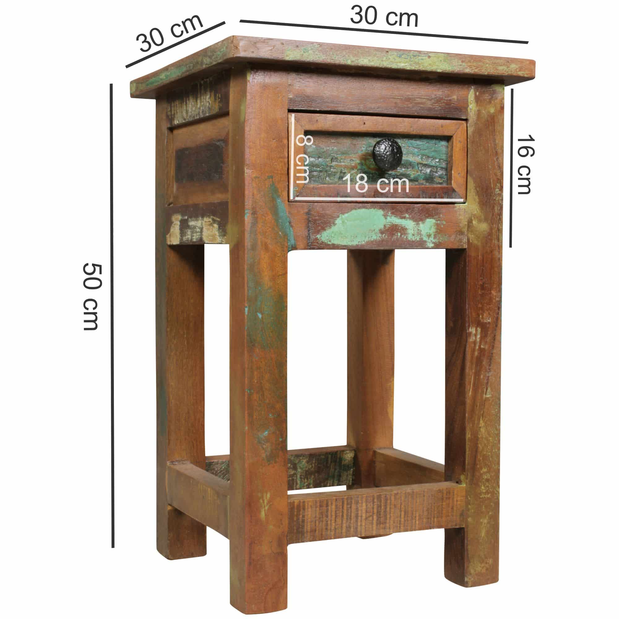 43661-WOHNLING-Beistelltisch-Dehli-30x30x50cm-WL5_6 Beistelltisch Kalkutta 30 x 30 x 50 cm