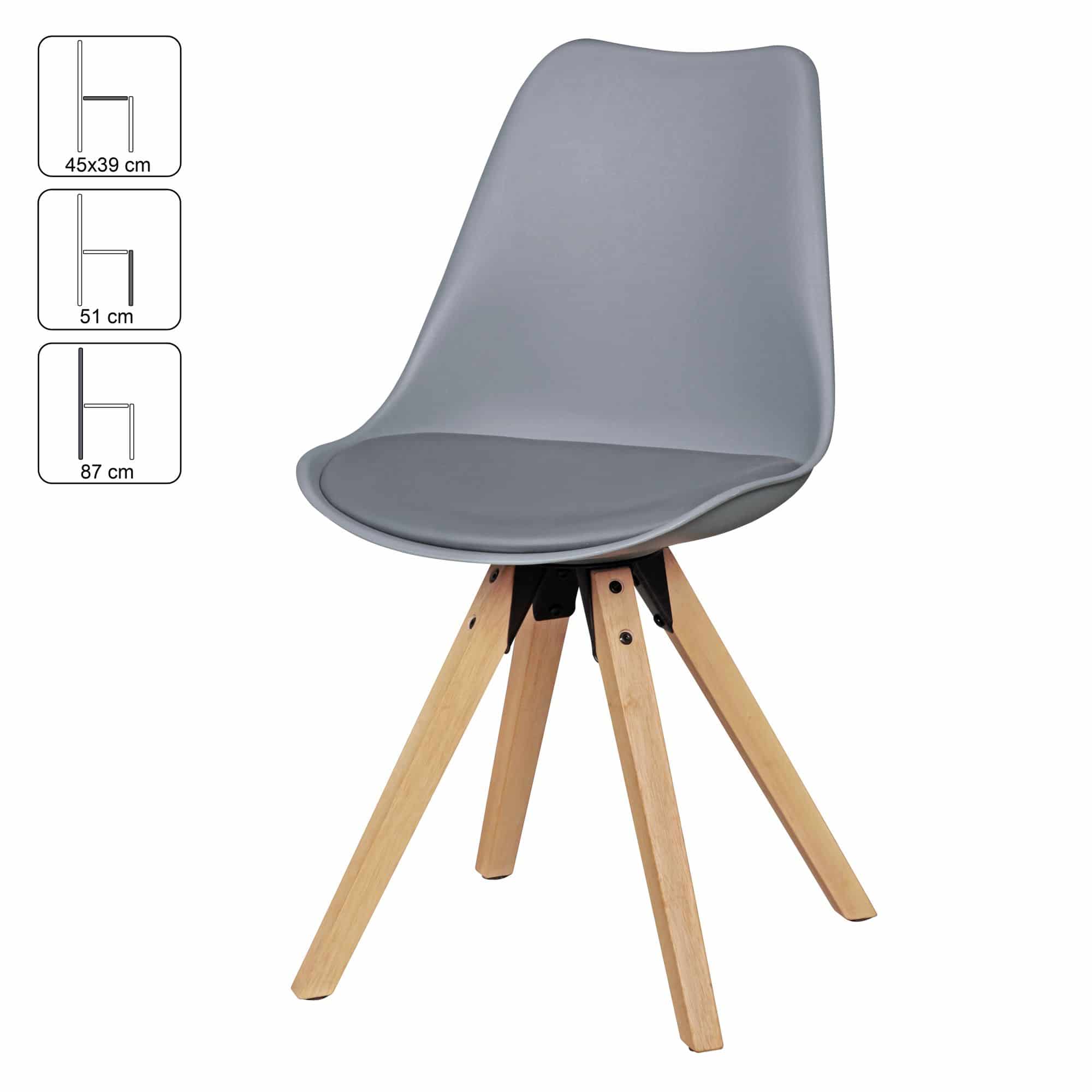 42052-WOHNLING-2er-Set-Retro-Esszimmerstuhl-LIMA-grau-Polsterstuhl-Skandinavisch-Rueckenlehne-Kuechenstuhl-Kunstleder-gepolstert-Stuhlgruppe-Schalensitz-Stuhl-Sitzmoebel-classi_8 2er Set Retro Esszimmerstuhl LIMA grau