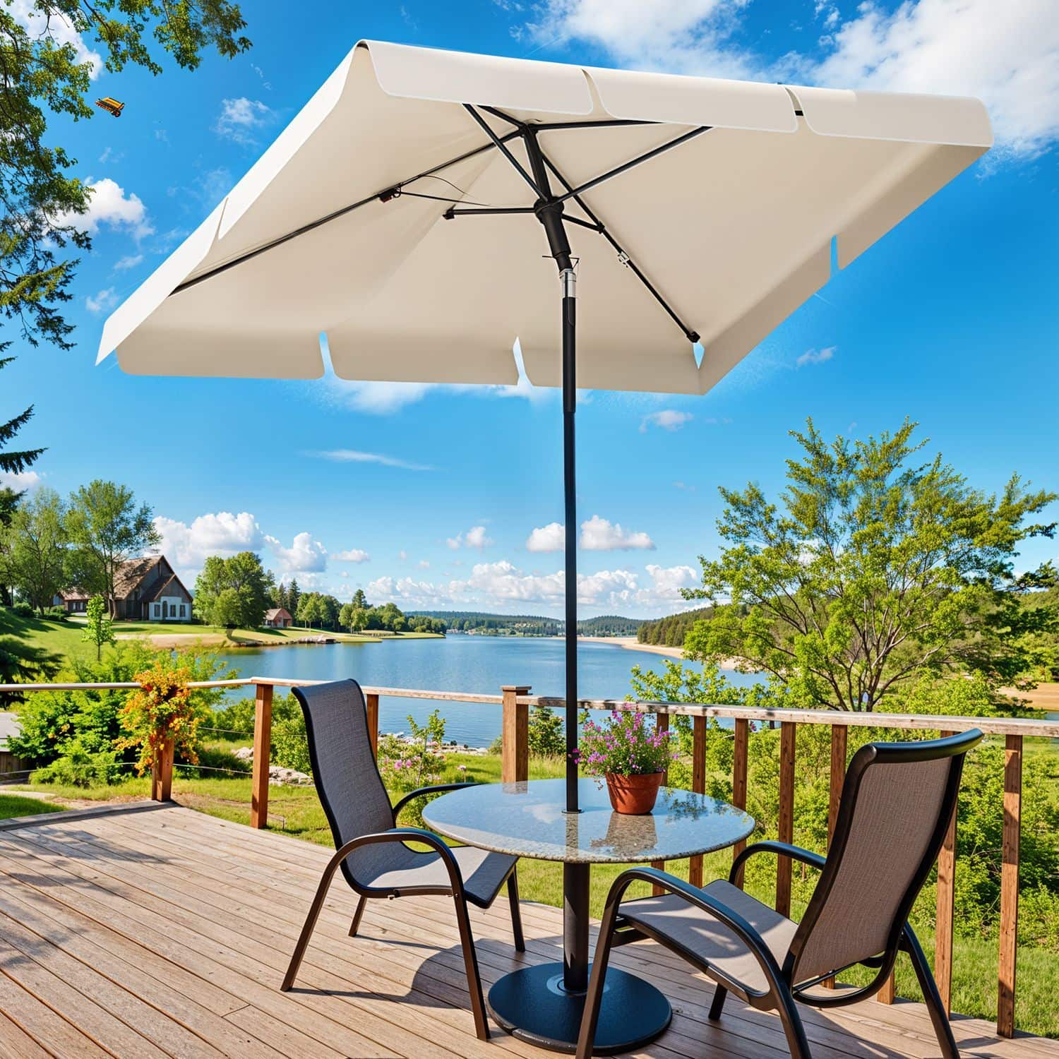 Sonnenschirm 230 x 150 cm, Balkonschirm UPF 50+, Sonnenschutz Sonnenschirm 230 x 150 cm, Balkonschirm UPF 50+, Sonnenschutz