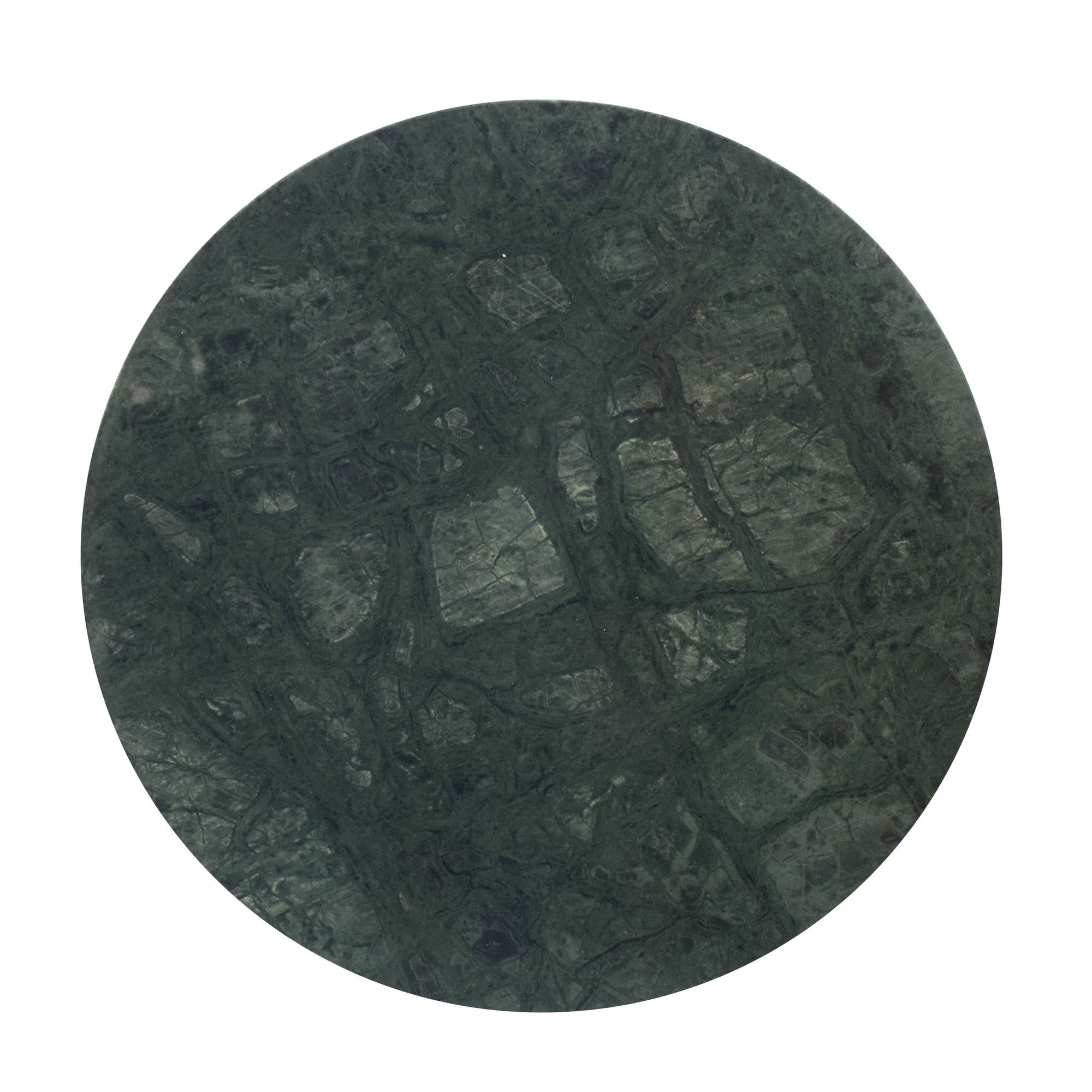 Beistelltisch Rund 40cm Gold mit Massiver Marmorplatte Grün - Wohnzimmertisch Naturstein Anstelltisch - Sofatisch Design Metall Couchtisch - Wohnzimmer Tisch Modern Handmade