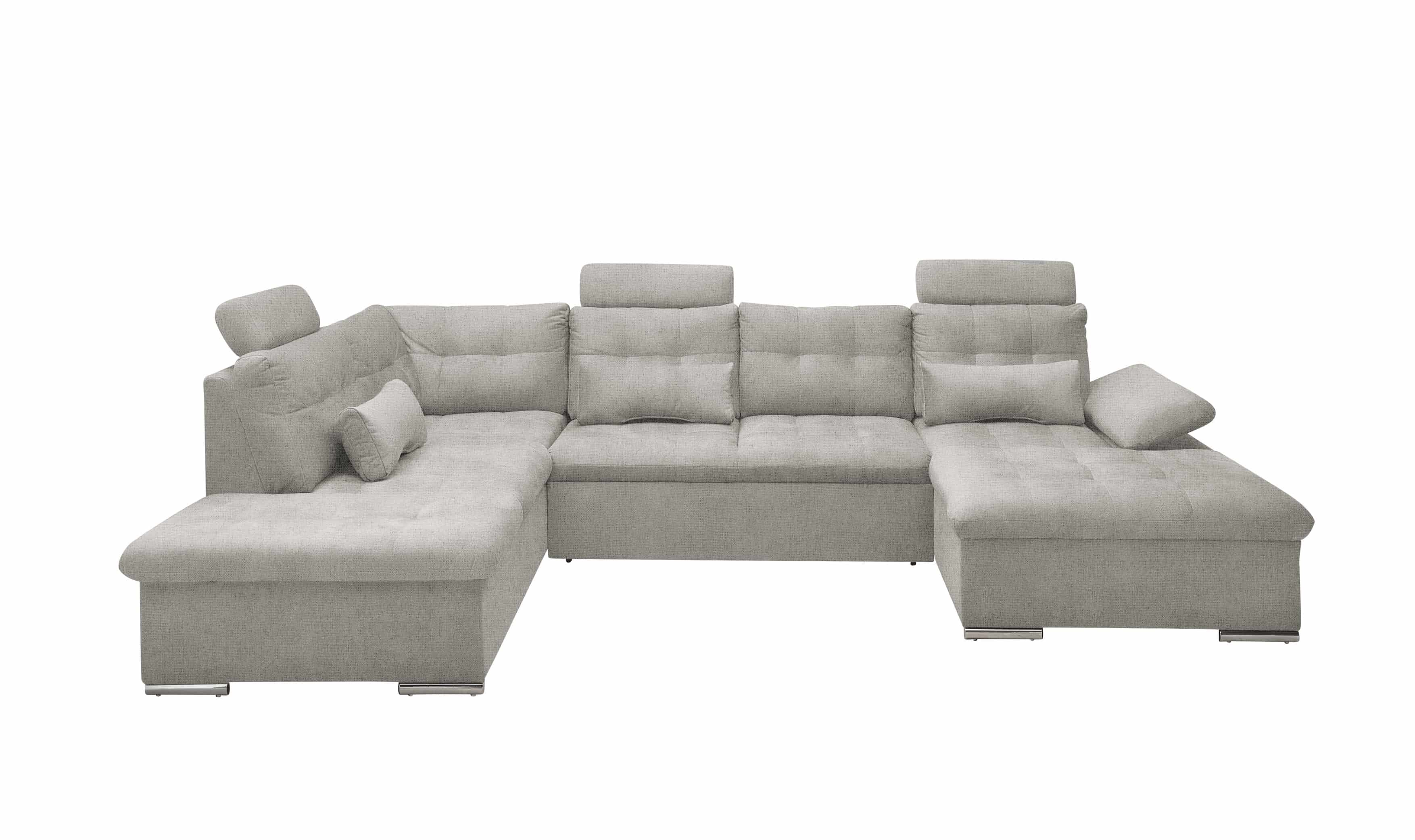 Couch in Taupe - Schlaffunktion und Bettkasten - Medan XXL Couch in Taupe - Schlaffunktion und Bettkasten - Medan XXL