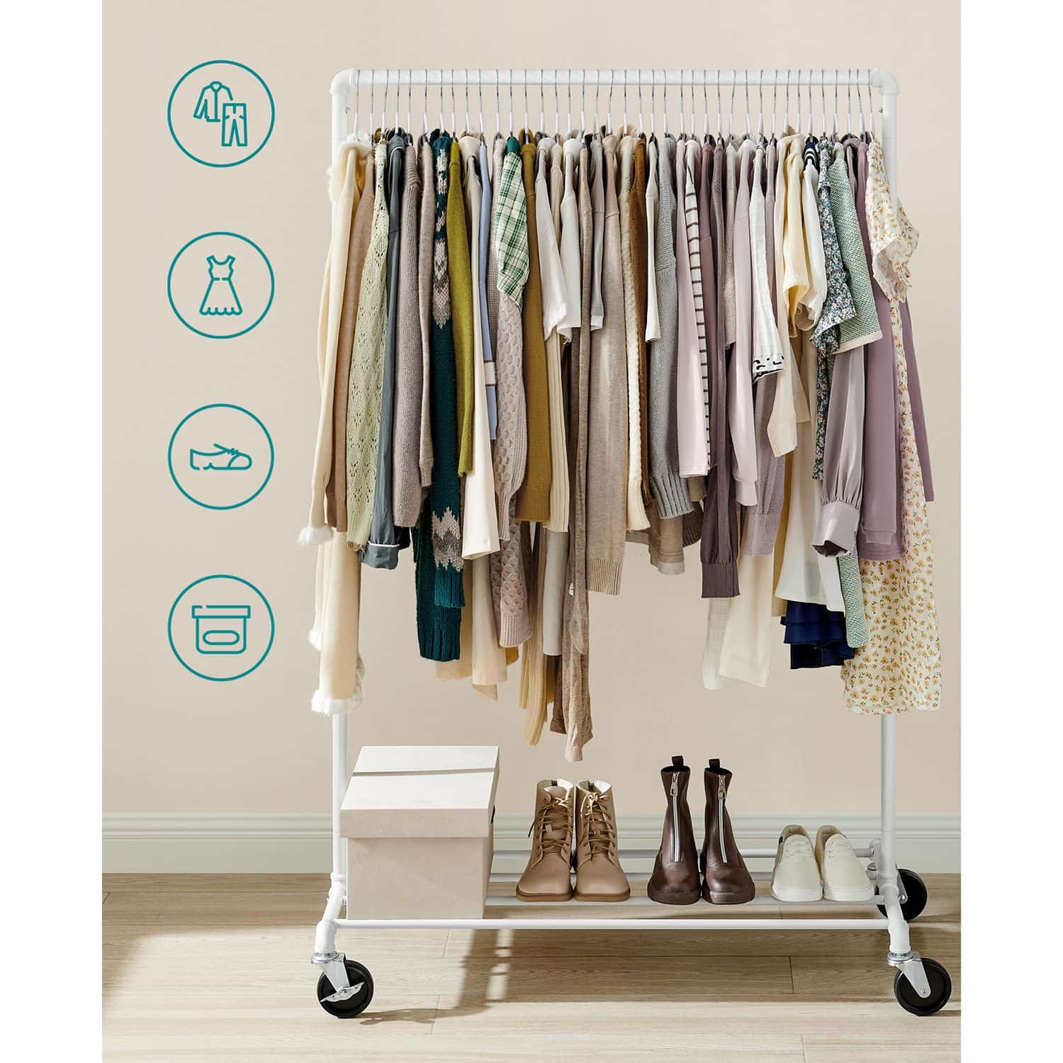 Kleiderständer auf Rollen-HSR061W01 Kleiderständer auf Rollen-HSR061W01