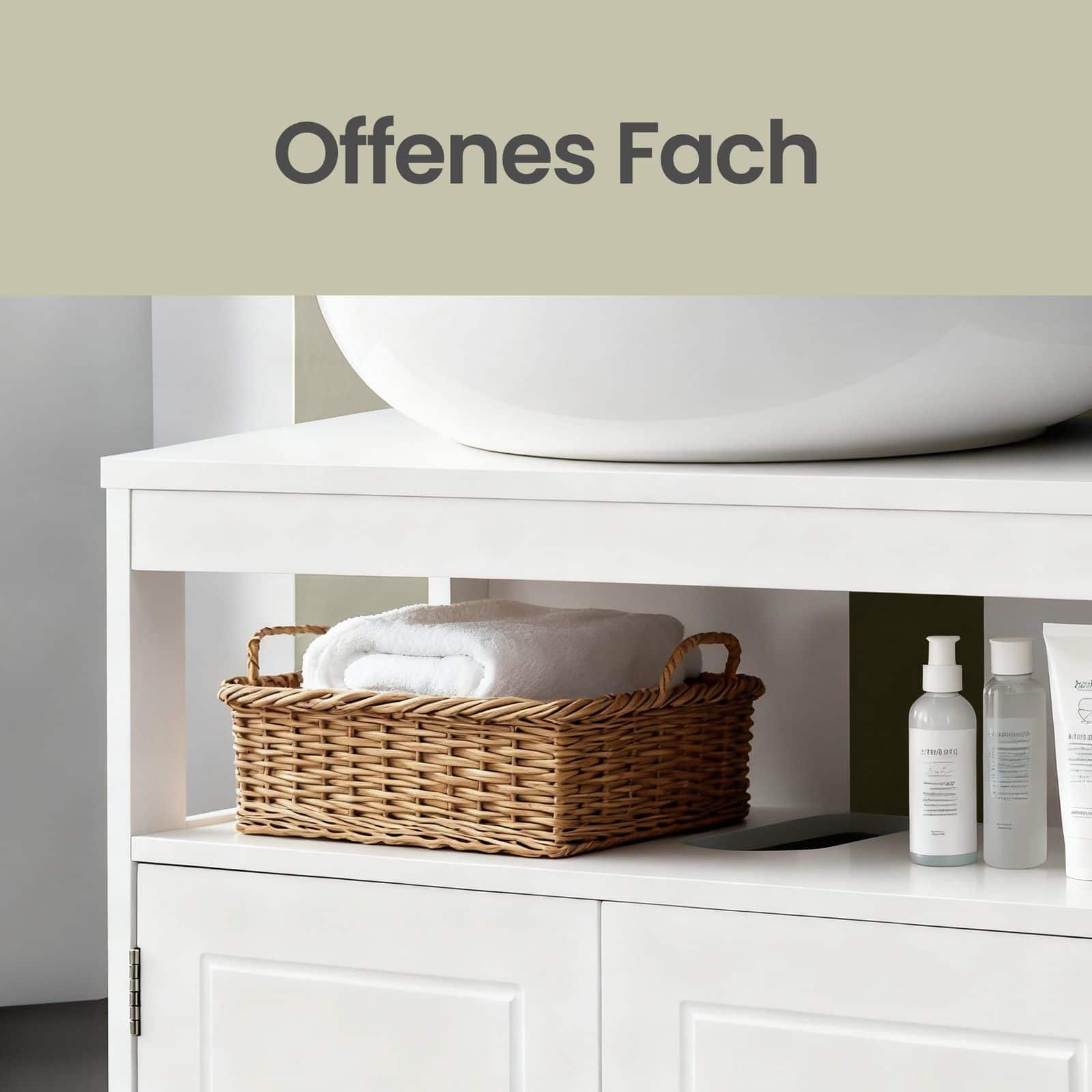 Badschrank, Waschbeckenunterschrank, 30 x 60 x 60 cm