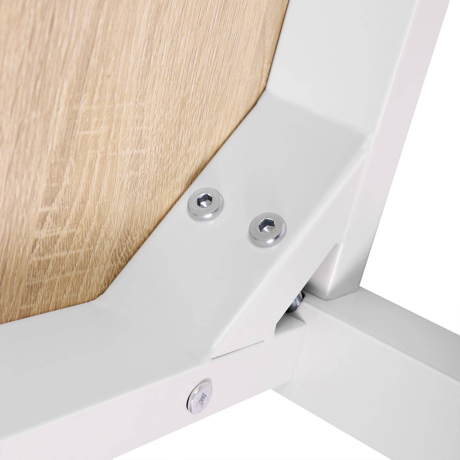 Moderner Computertisch weiß-naturfarben