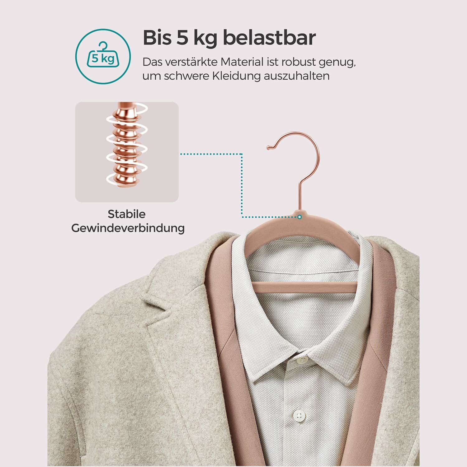 50er Set Samt-Kleiderbügel Hellgrün-CRF021LB50 50er Set Samt-Kleiderbügel Hellgrün-CRF021LB50