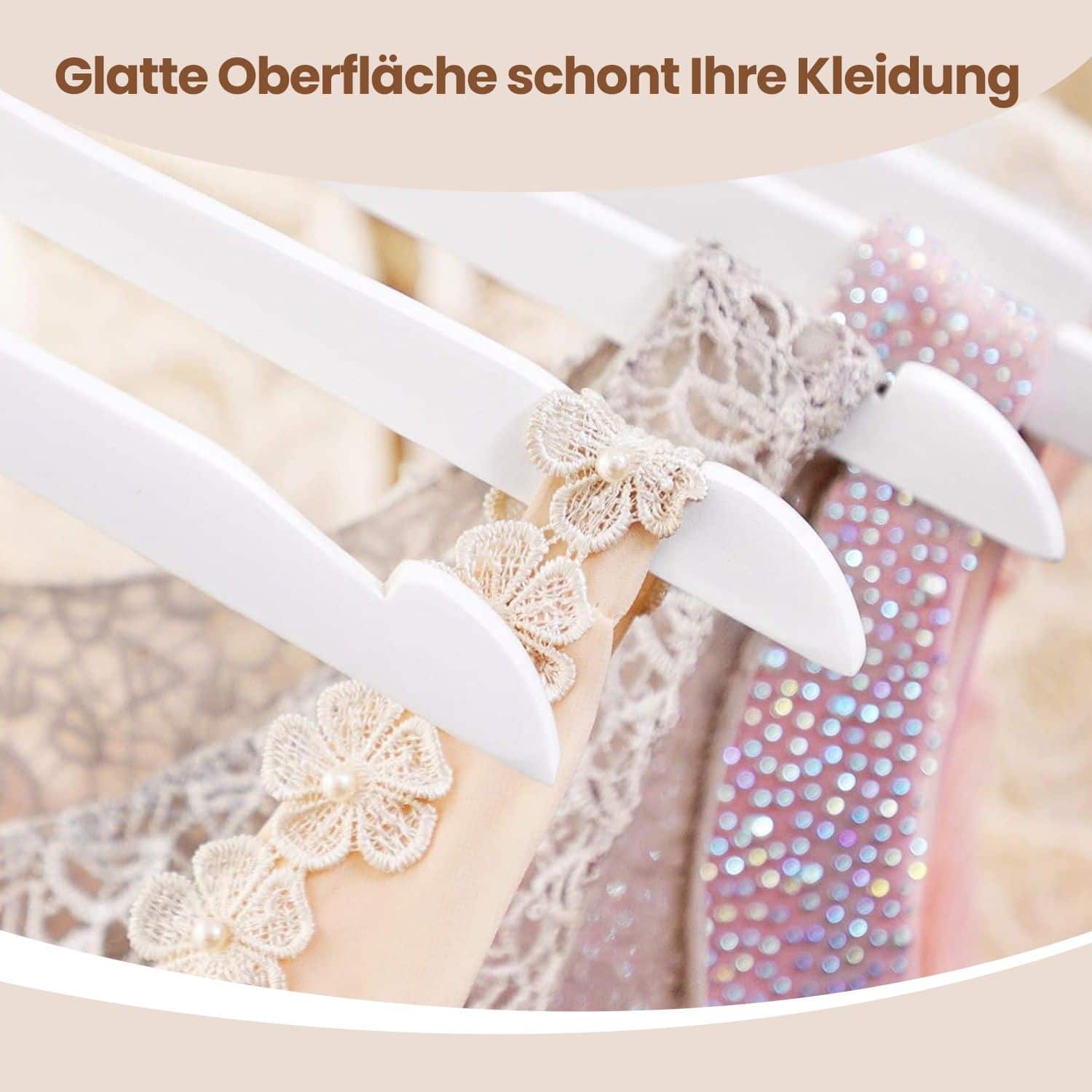 Schlichte Bügel 20 Stück Weiß Schlichte Bügel 20 Stück Weiß