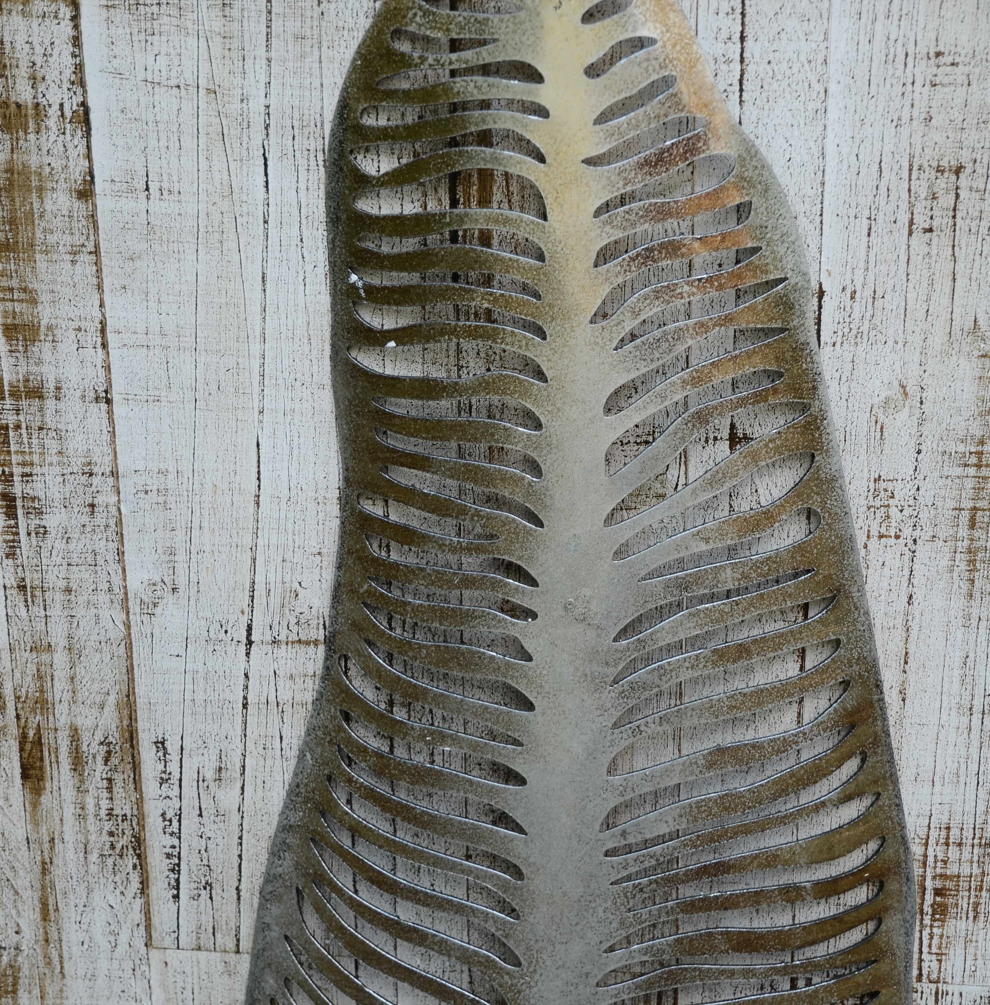 Metall Wandbild Feder 40cm x 120cm Metall Wandbild Feder 40cm x 120cm