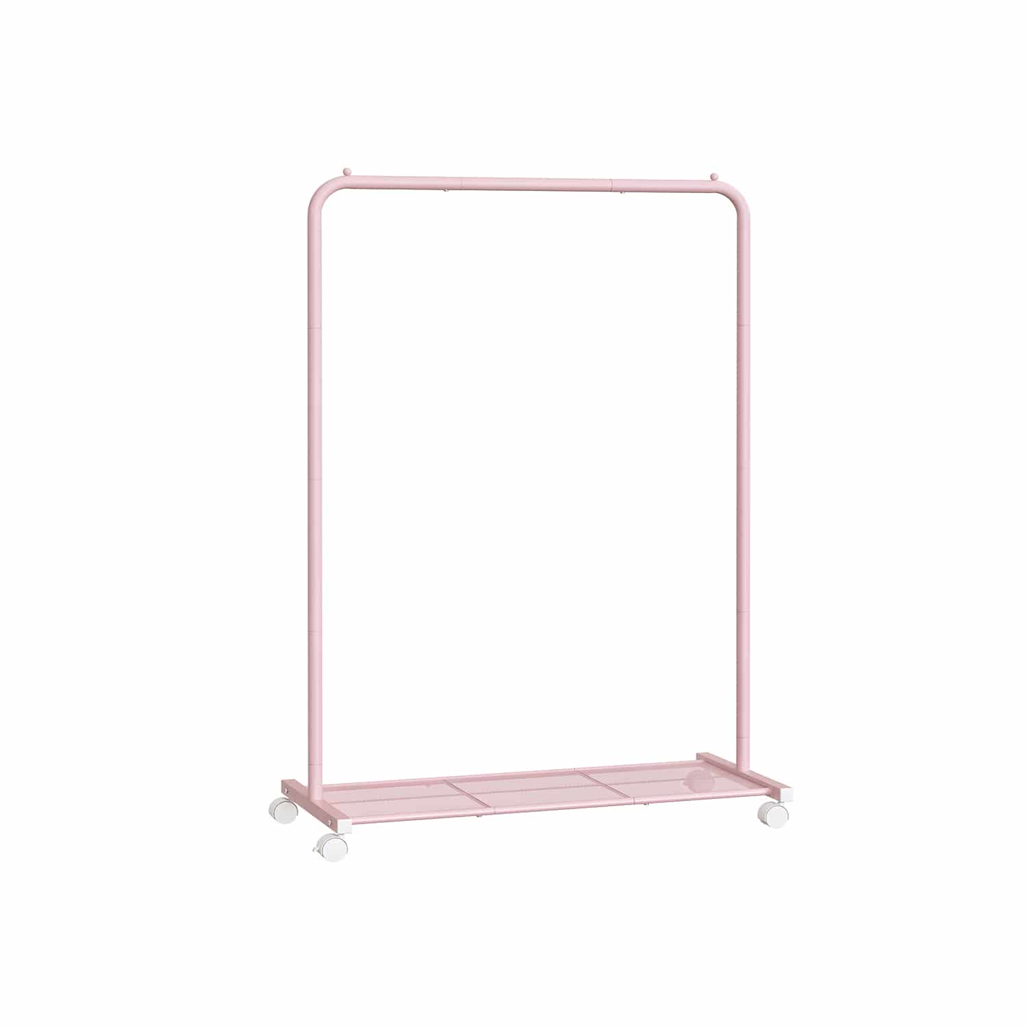 Kleiderständer 91 cm breit auf Rollen pastellrosa Kleiderständer 91 cm breit auf Rollen pastellrosa