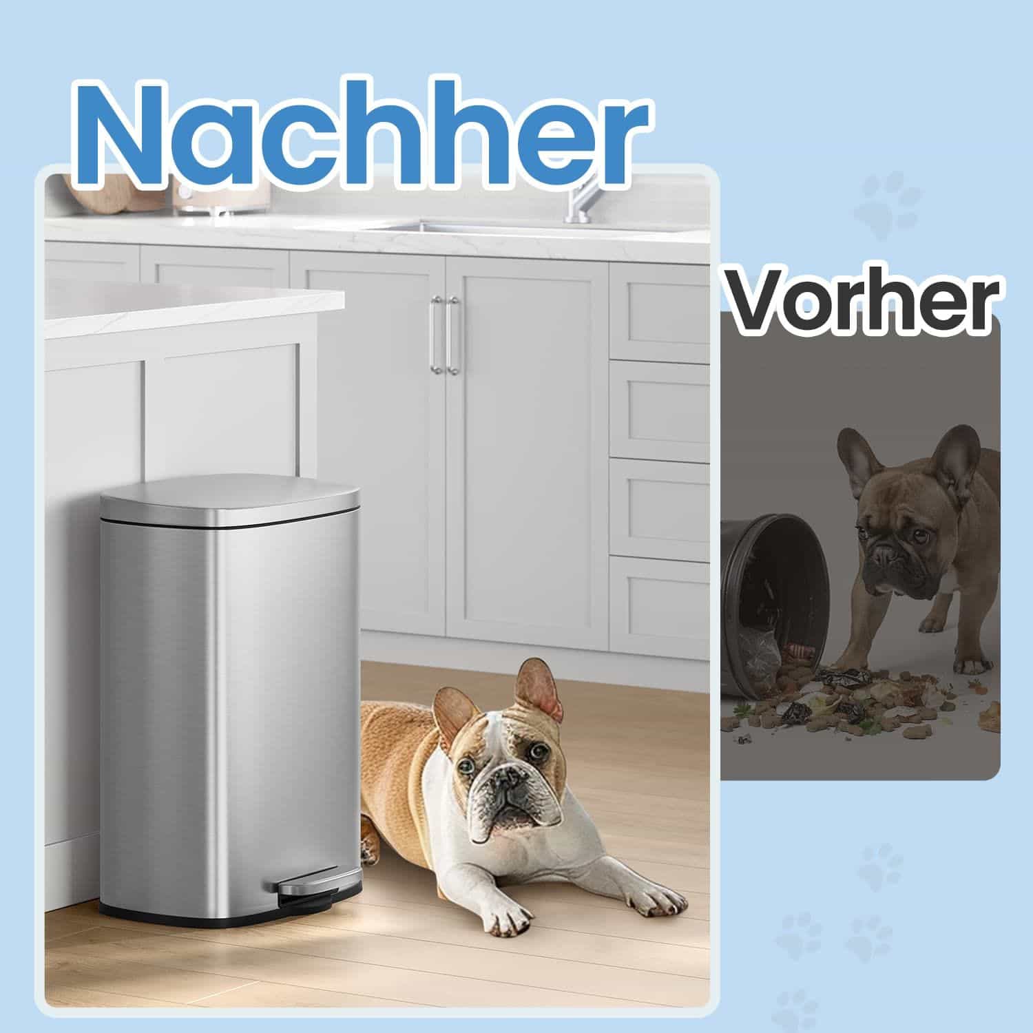 Mülleimer 50 L, Abfalleimer für die Küche, Küchentreteimer mit Deckel und Inneneimer Mülleimer 50 L, Abfalleimer für die Küche, Küchentreteimer mit Deckel und Inneneimer
