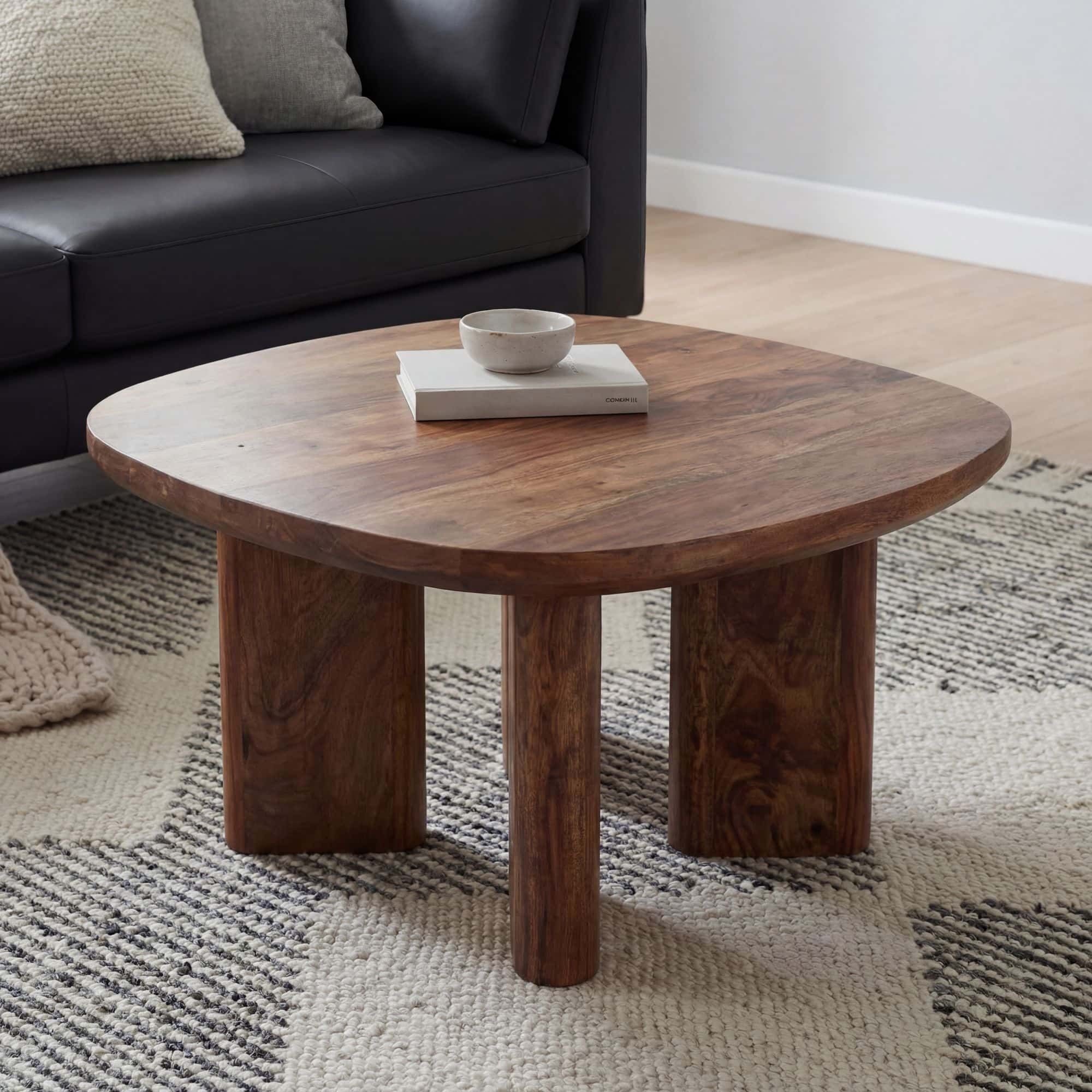 Couchtisch Mango Massivholz 60cm quadratisch - Handgefertigter Wohnzimmertisch aus Echtholz mit abgerundeten Kanten im modernen Design Handmade Couchtisch Mango Massivholz 60cm quadratisch - Handgefertigter Wohnzimmertisch aus Echtholz mit abgerundeten Kanten im modernen Design Handmade