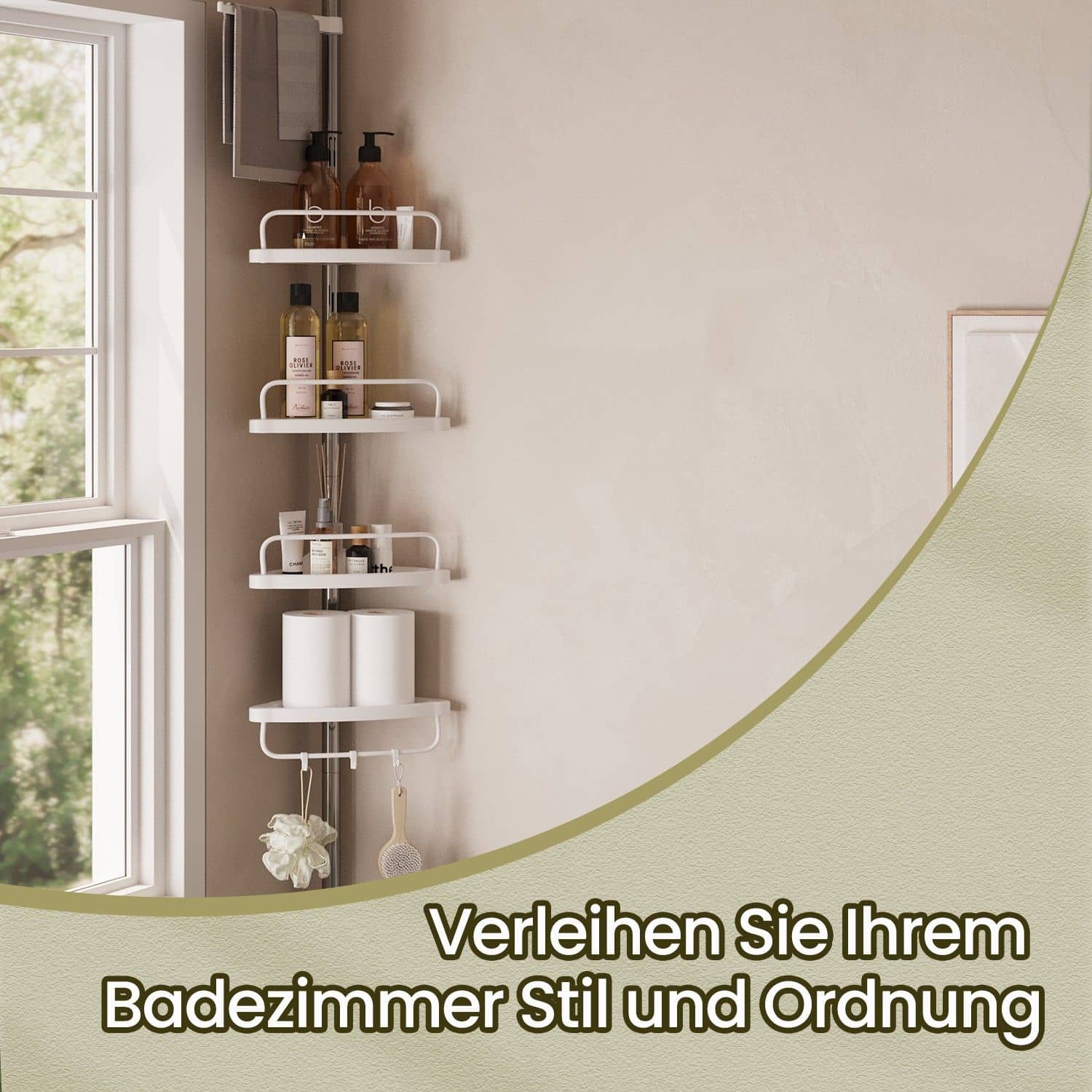 Duschregal höhenverstellbar, Eckregal fürs Badezimmer, Badregal Duschregal höhenverstellbar, Eckregal fürs Badezimmer, Badregal