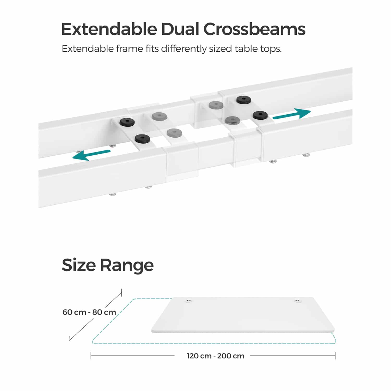 Höhenverstellbarer Schreibtisch ohne Platte mit Doppelmotor-B34LSD019W01 Höhenverstellbarer Schreibtisch ohne Platte mit Doppelmotor-B34LSD019W01