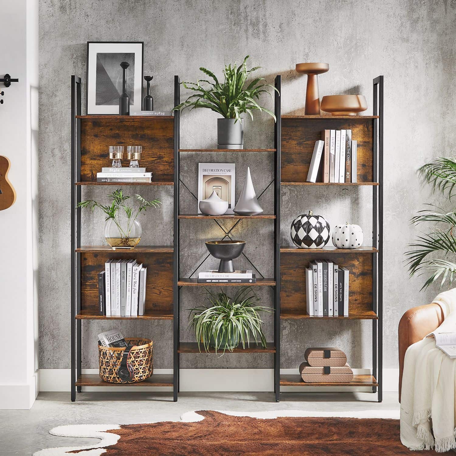 Bücherregal mit 14 Ablagen-B34LLS107B01 Bücherregal mit 14 Ablagen-B34LLS107B01