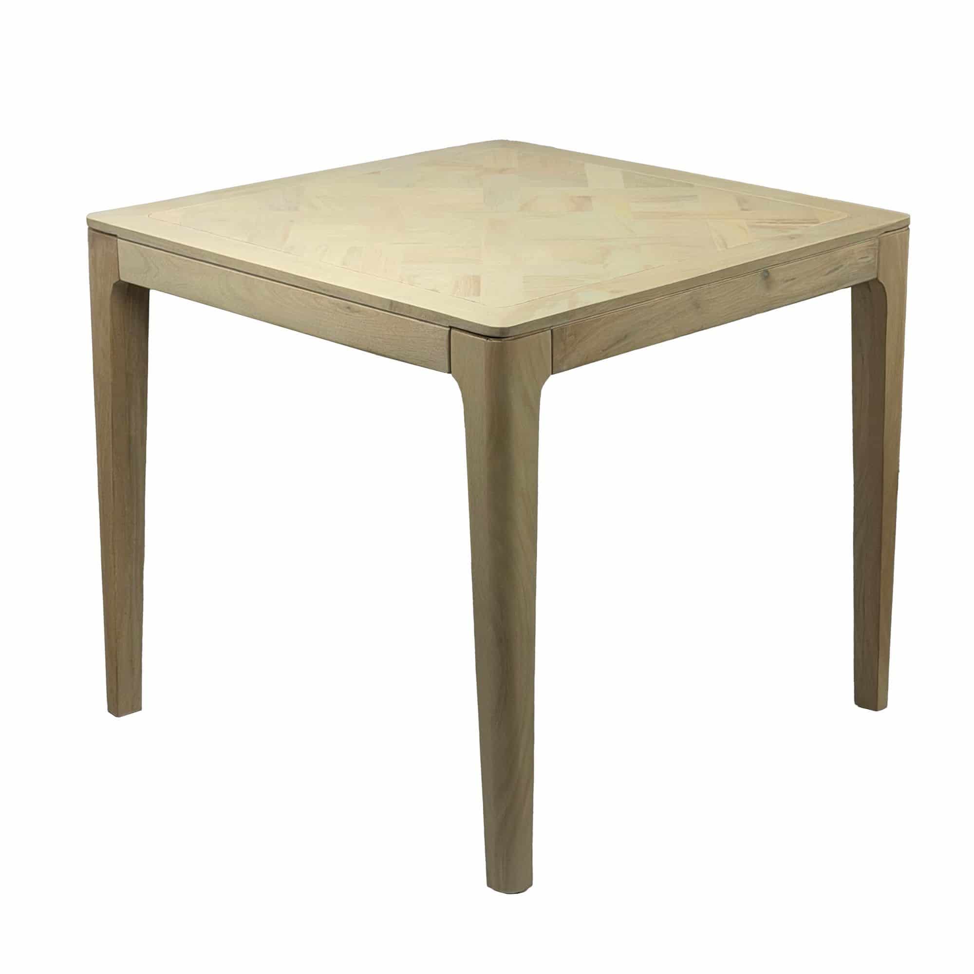 Esstisch Massivholz Mango 80x80 cm white wash - Quadratischer Esszimmertisch Holz - Küchentisch modern für 4 Personen - Stabiler Holztisch - Tisch für Esszimmer Bistrotisch Handmade