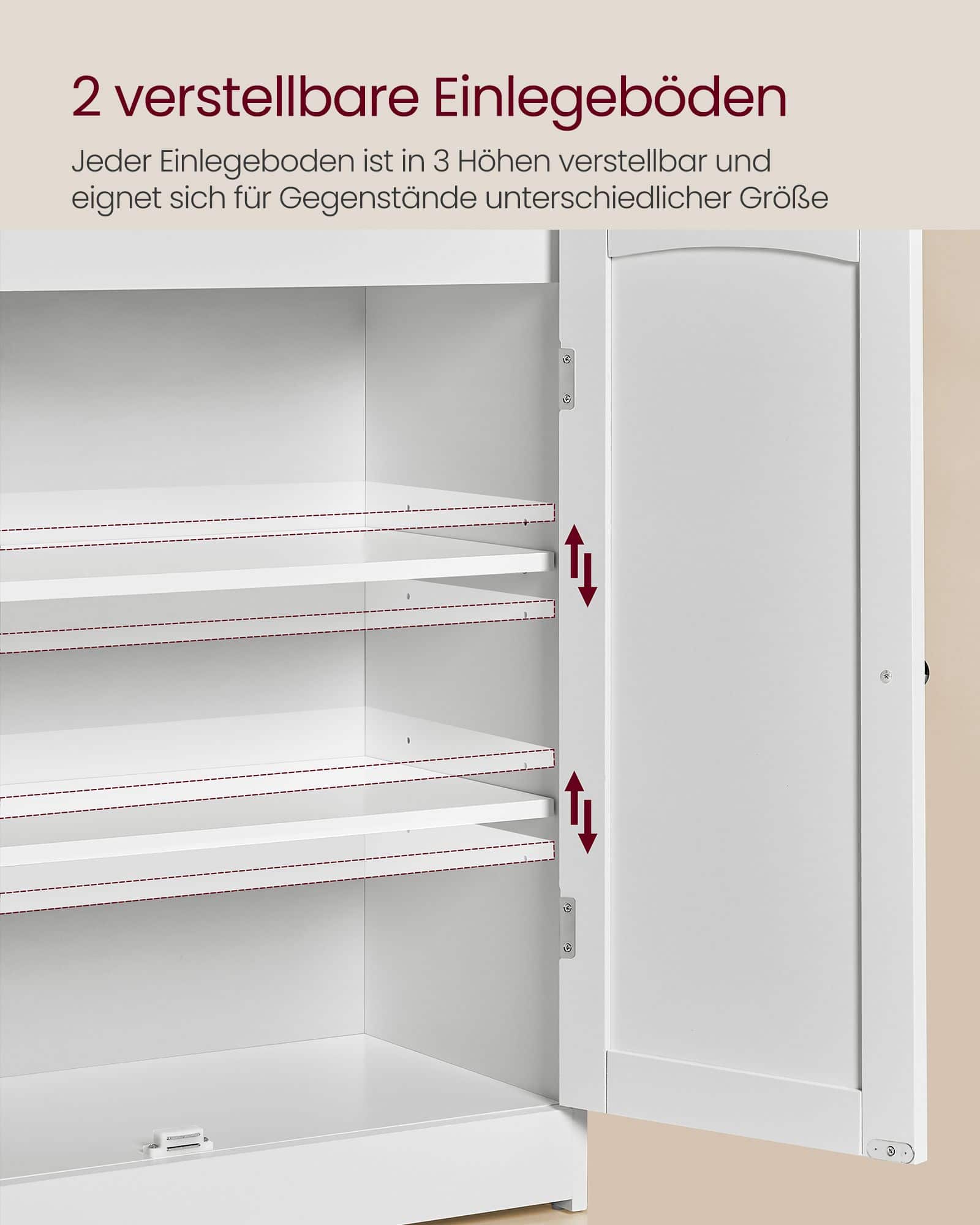 Badezimmerschrank mit 2 Türen und Eingeböden wolkenweiß Badezimmerschrank mit 2 Türen und Eingeböden wolkenweiß