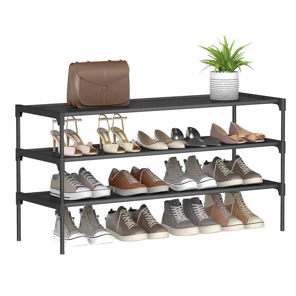 Schuhregal 3 Ebenen, Schuhaufbewahrung, Eingangsbereich