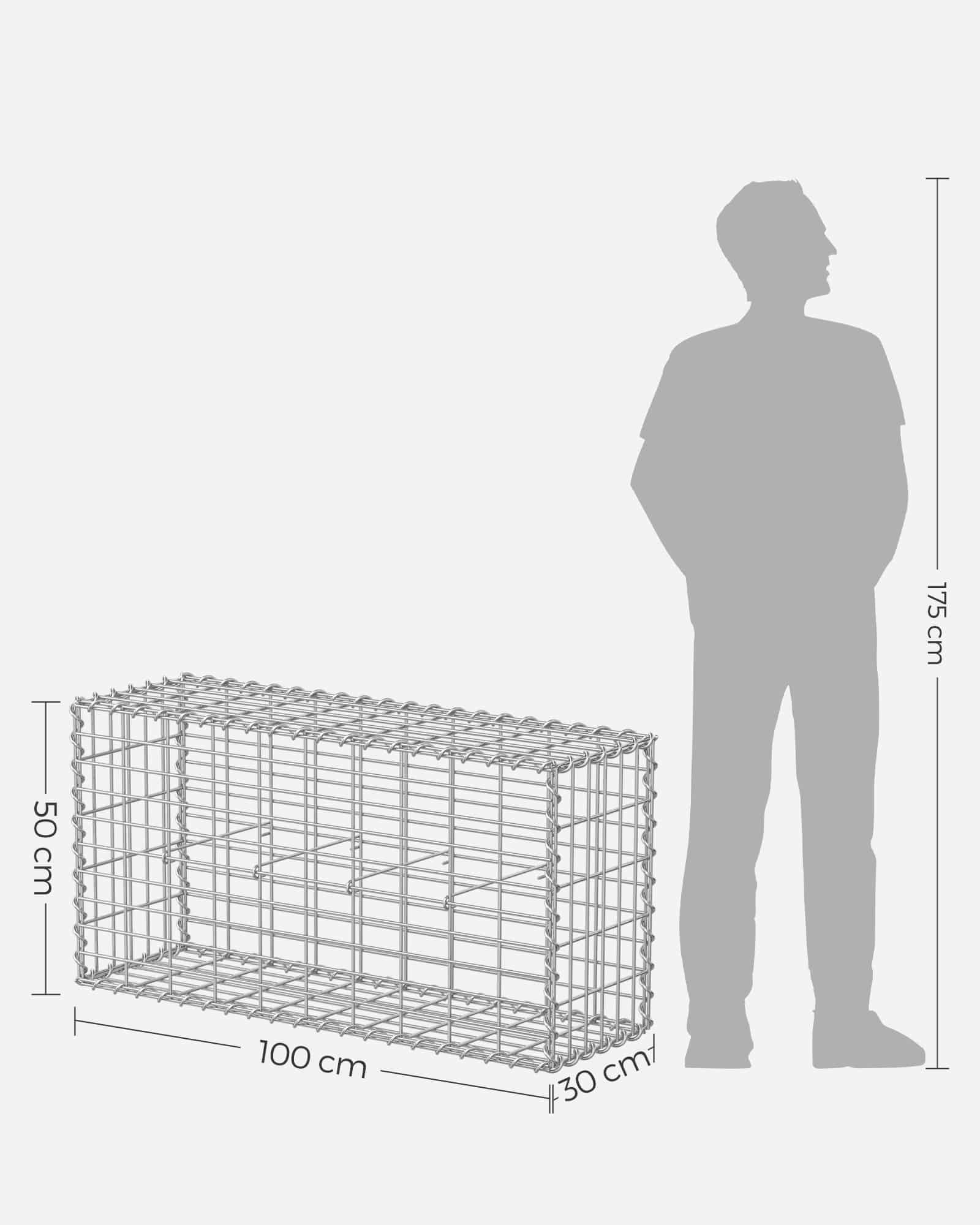 Gabionenkörbe mit 5 x 10 cm Maschenweite-B34GGB253V1 Gabionenkörbe mit 5 x 10 cm Maschenweite-B34GGB253V1