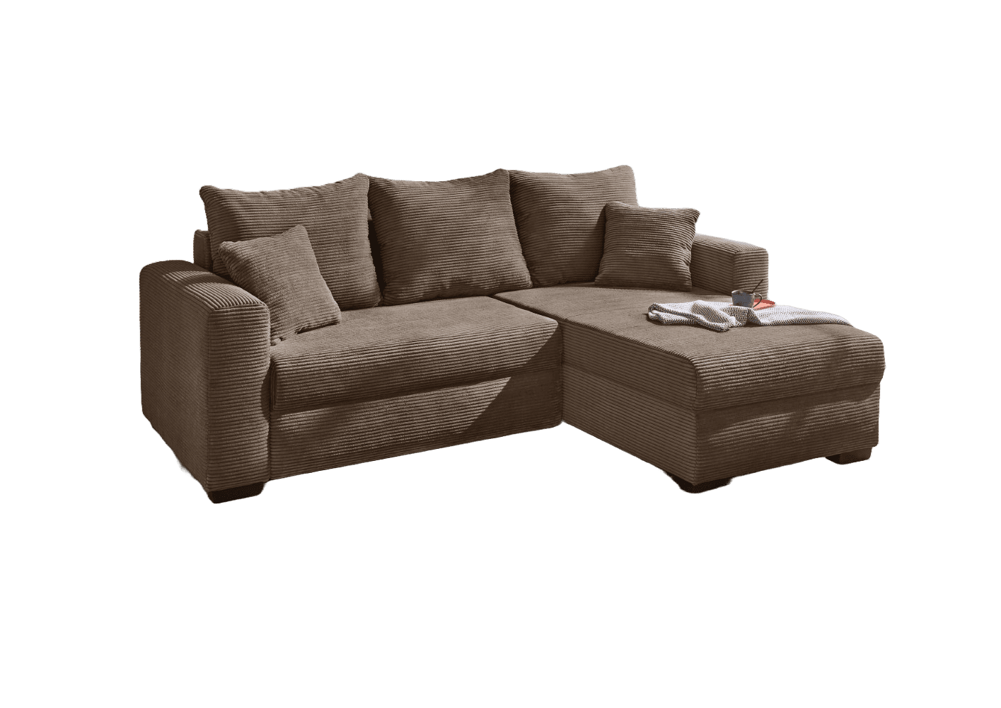 Cord Ecksofa Elmau mit Schlaffunktion – Jockenhöfer Raumwunder