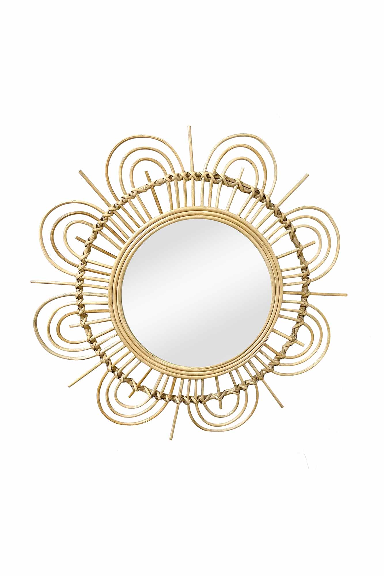 Rattan Spiegel Aina 325 Schwarz Rattan Spiegel Aina 325 Schwarz