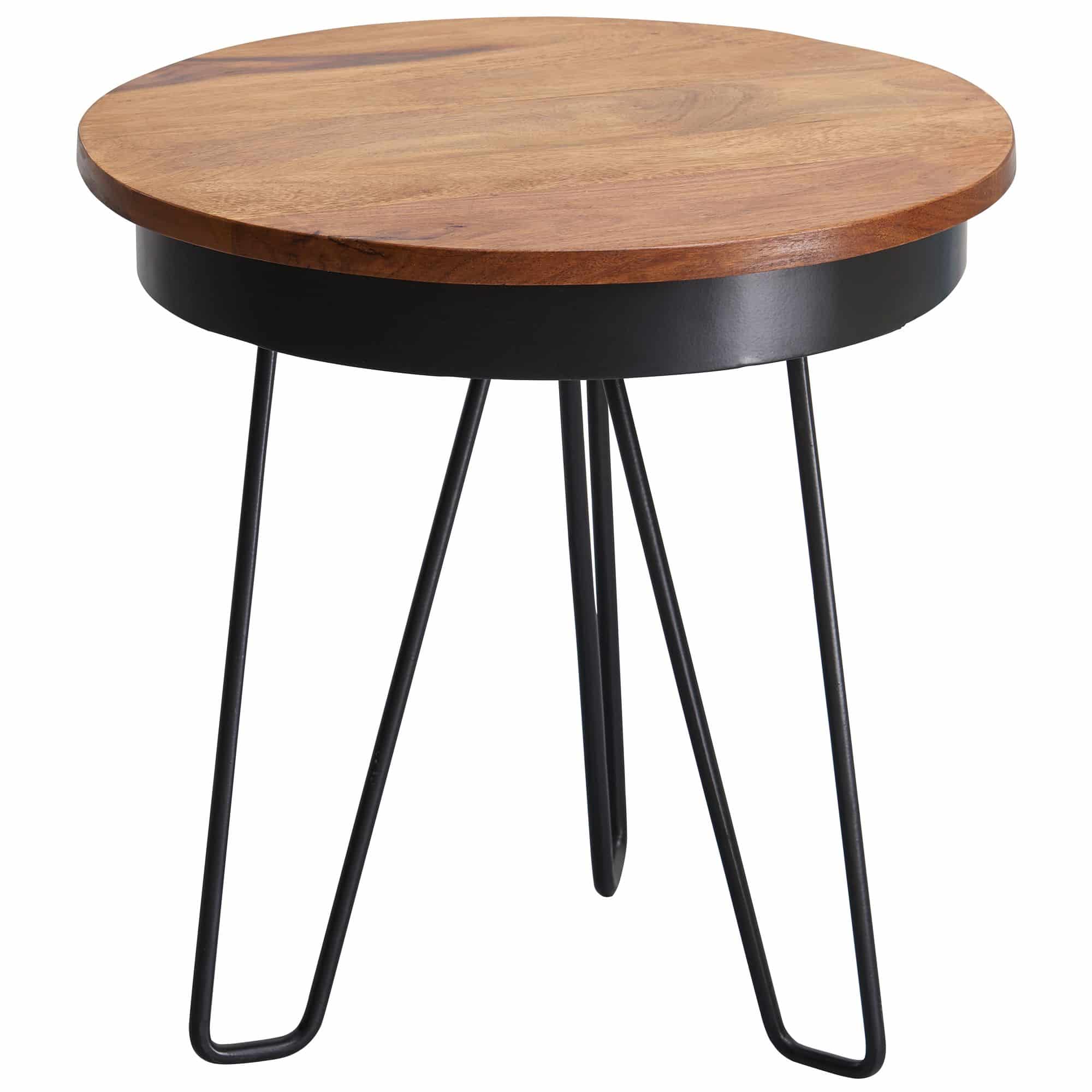 Beistelltisch 43x45x43 cm Sheesham Holz Couchtisch