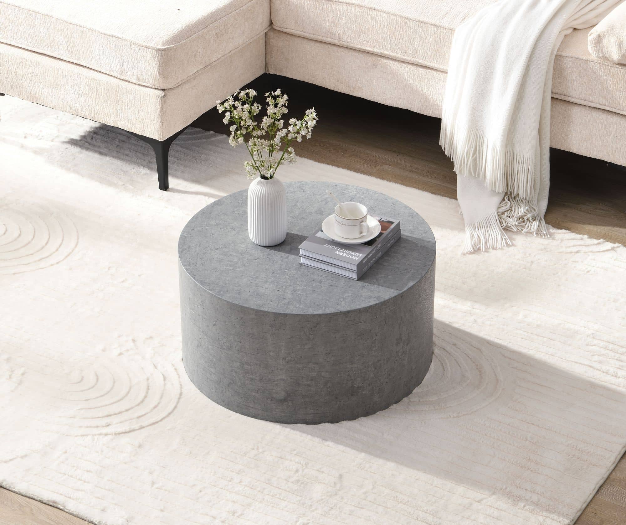 Couchtisch MONOBLOC 60x60x30 cm in Beton-Optik Grau Couchtisch MONOBLOC 60x60x30 cm in Beton-Optik Grau