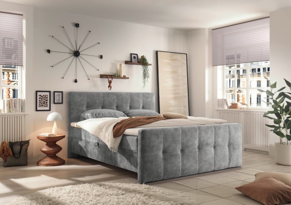 Valetta_Salvador-14-grey_Milieu Stilvoll Schlafen mit dem ED Exciting Design Boxbett Valetta 6 in Luxus-Mikrofaser – Grey Edition
