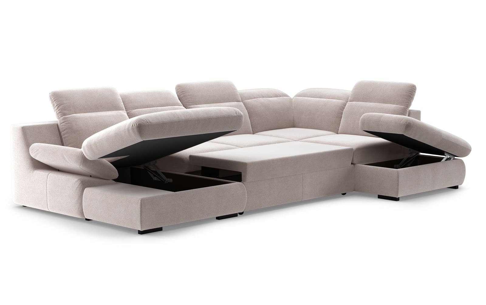 Lorena Wohnlandschaft mit Schlaffunktion und Bettkasten - Cotta Lorena Wohnlandschaft mit Schlaffunktion und Bettkasten - Cotta