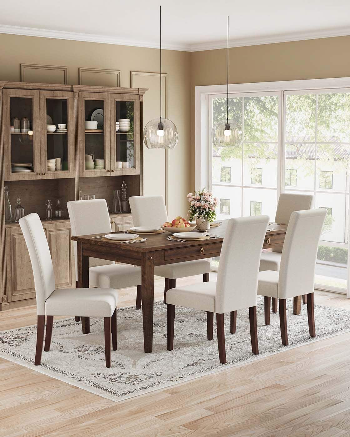 Esszimmerstuhl 2er Set hohe Rückenlehne bequemes Sitzkissen Esszimmerstuhl 2er Set hohe Rückenlehne bequemes Sitzkissen