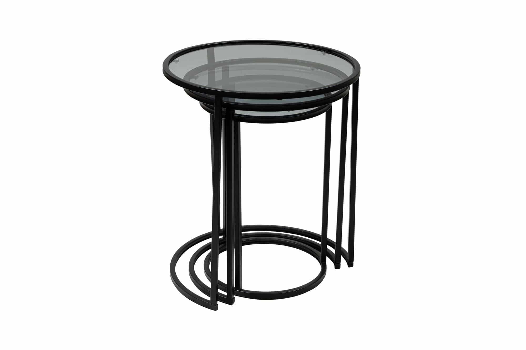 Alya - schwarz - 3er Satztisch Alya - schwarz - 3er Satztisch