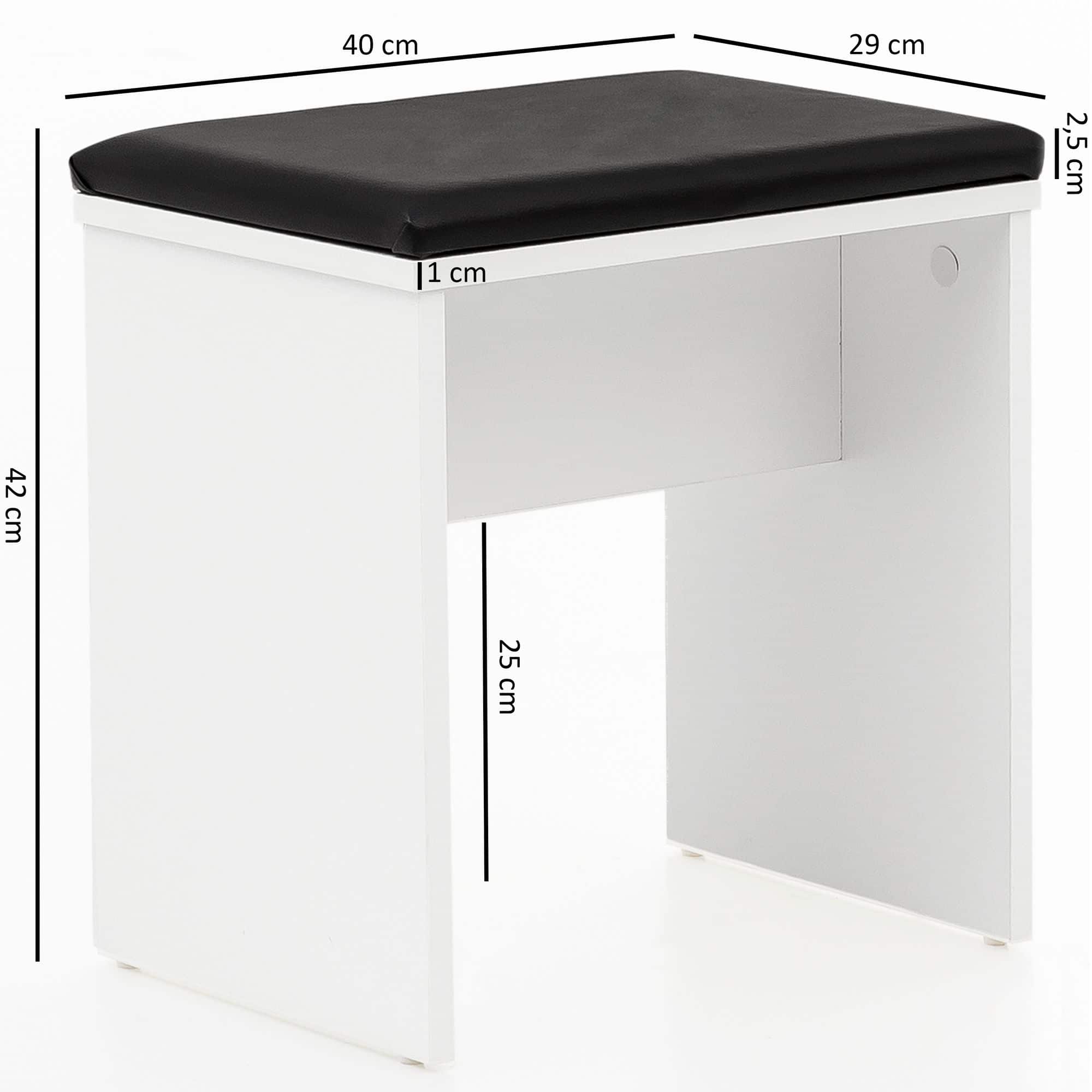 47525-WOHNLING-Schminktisch-BURGA-WL5-730-WL5-73_4 Schminktisch WL5.730 60x81x40 cm Weiß Konsolentisch Holz Modern