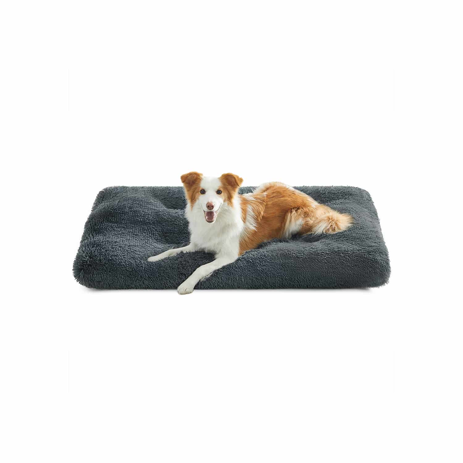 Flauschiges Hundebett 110 x 73 cm dunkelgrau-PGW203G02
