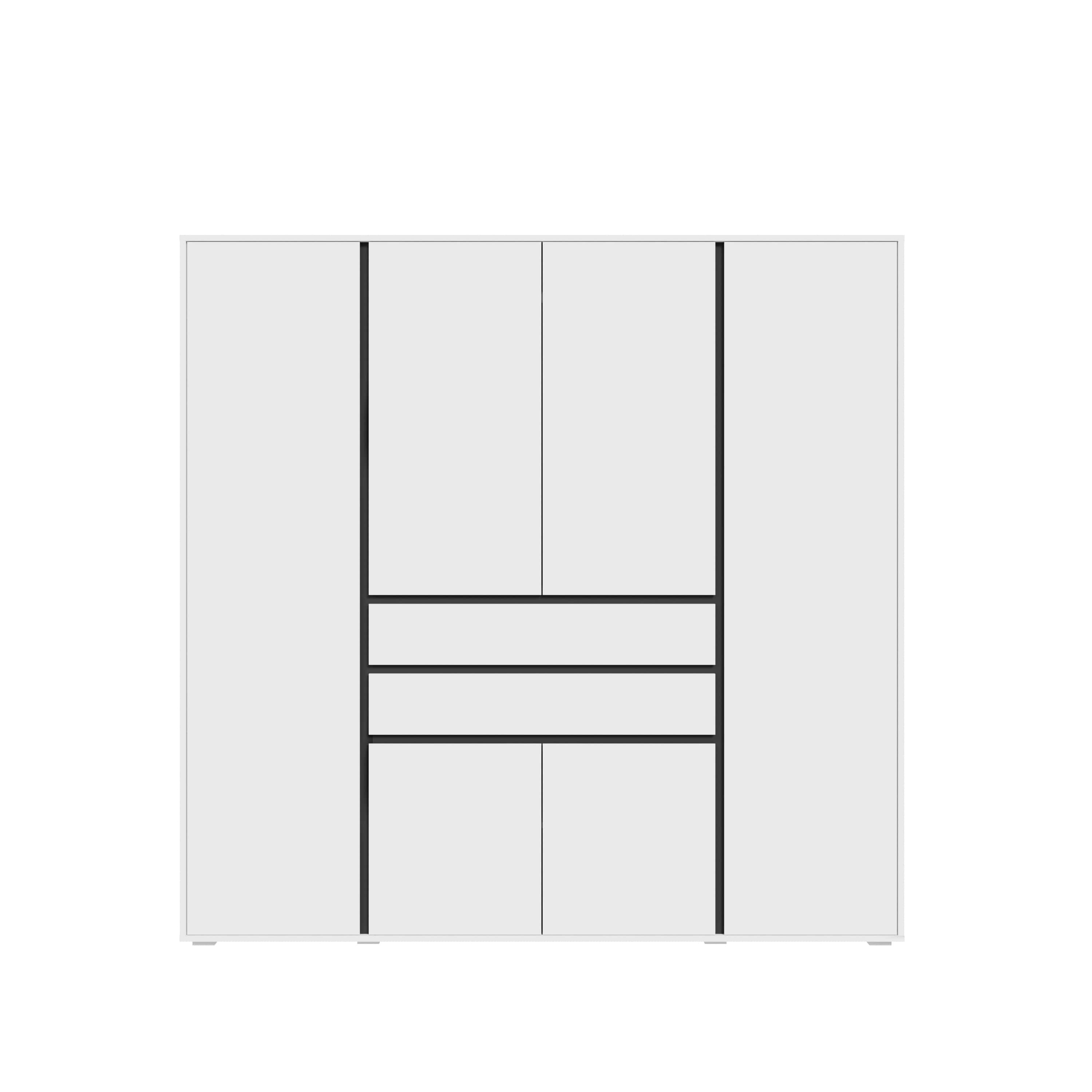 Falun Kleiderschrank 4-türig