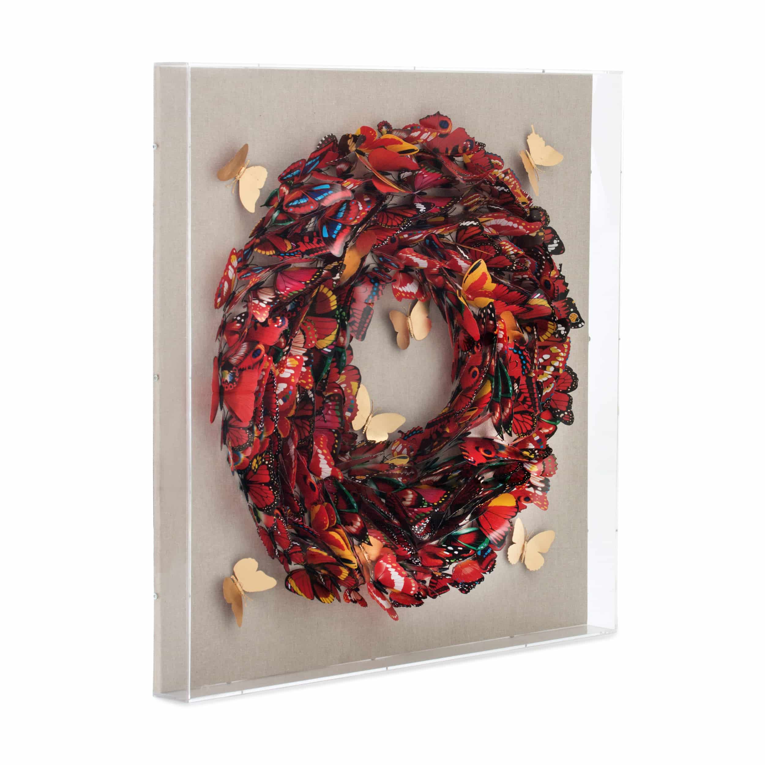 Papier Wandbild Schmetterling 80cm x 80cm