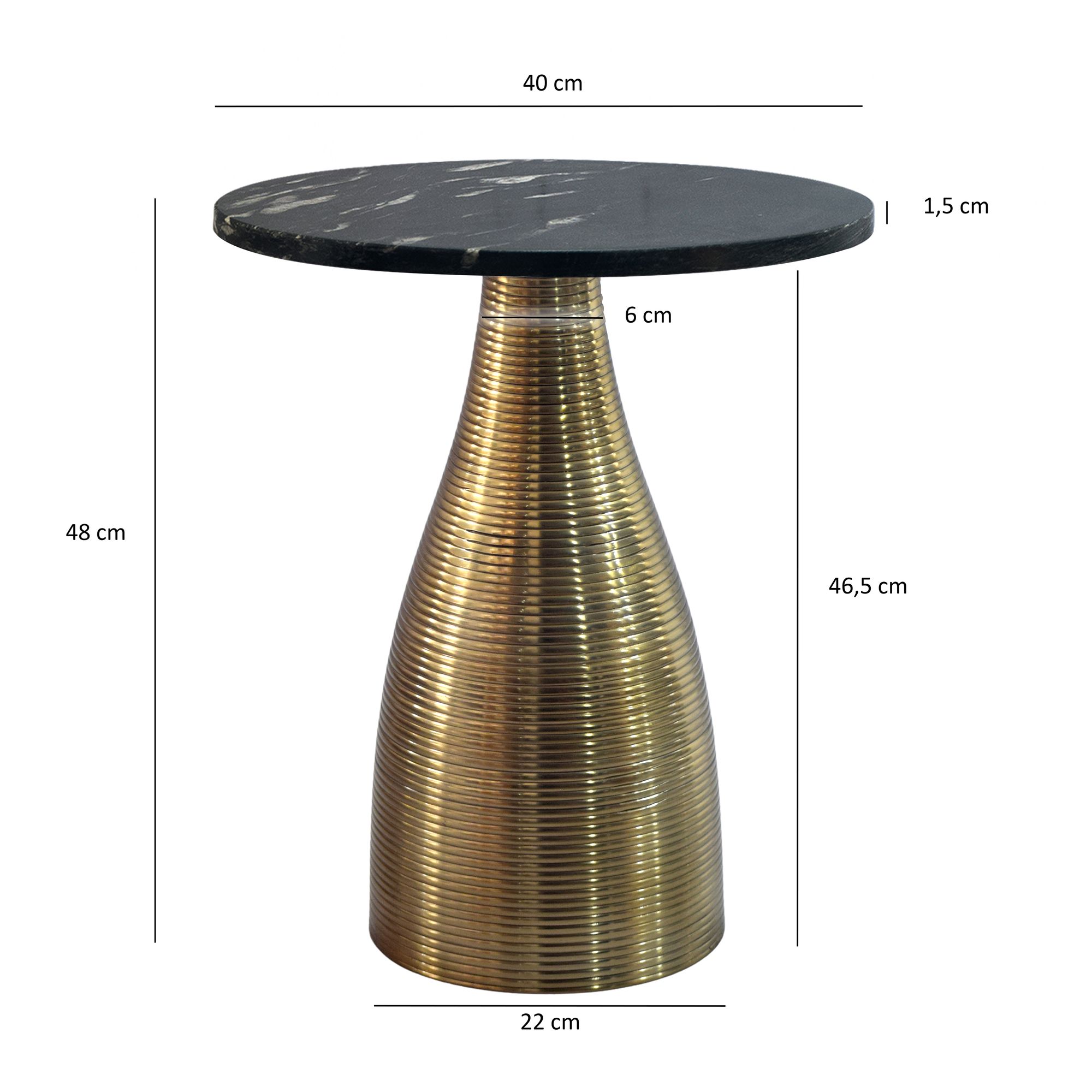 Beistelltisch Rund 40cm Gold mit Massiver Marmorplatte Schwarz - Wohnzimmertisch Naturstein Anstelltisch - Sofatisch Design Metall Couchtisch - Wohnzimmer Tisch Modern Handmade Beistelltisch Rund 40cm Gold mit Massiver Marmorplatte Schwarz - Wohnzimmertisch Naturstein Anstelltisch - Sofatisch Design Metall Couchtisch - Wohnzimmer Tisch Modern Handmade