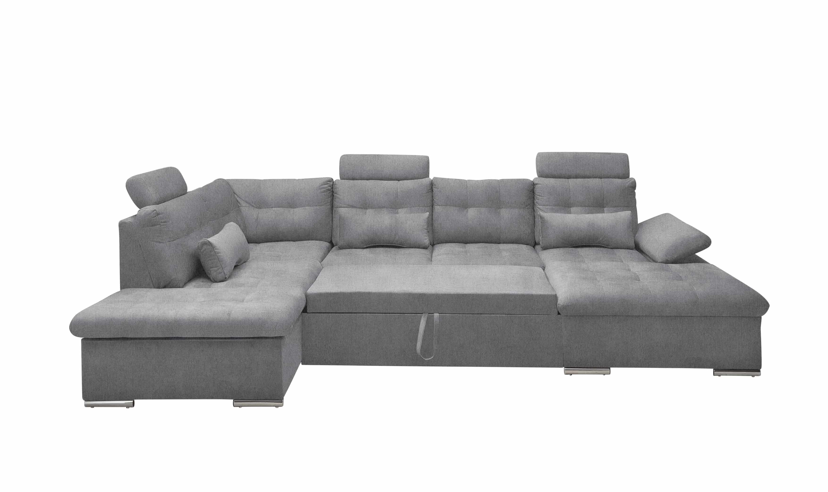 Couchlandschaft mit Schlaffunktion und Bettkasten, Anthrazit - Medan XXL Couchlandschaft mit Schlaffunktion und Bettkasten, Anthrazit - Medan XXL
