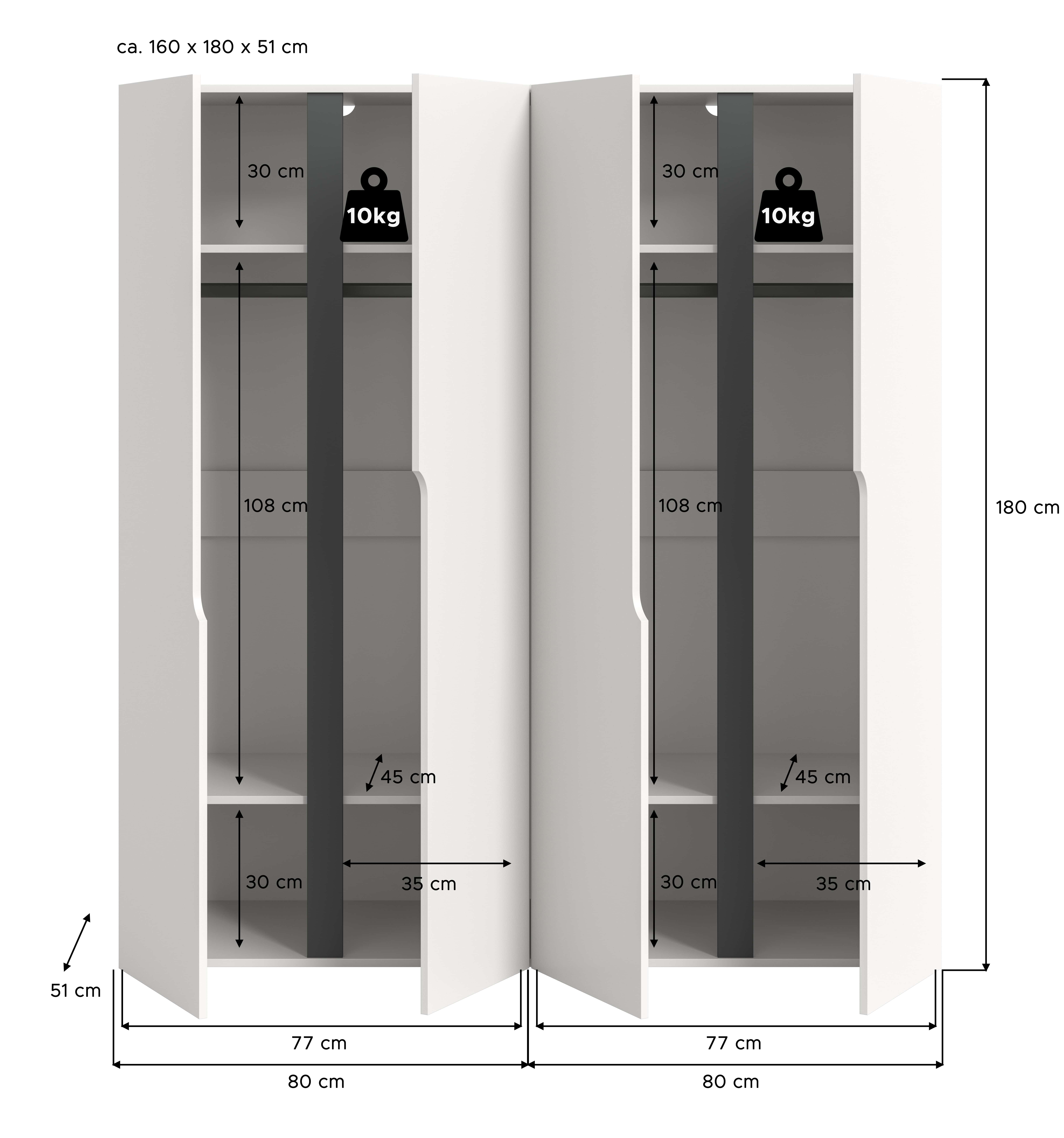 Anga Kleiderschrankkombination