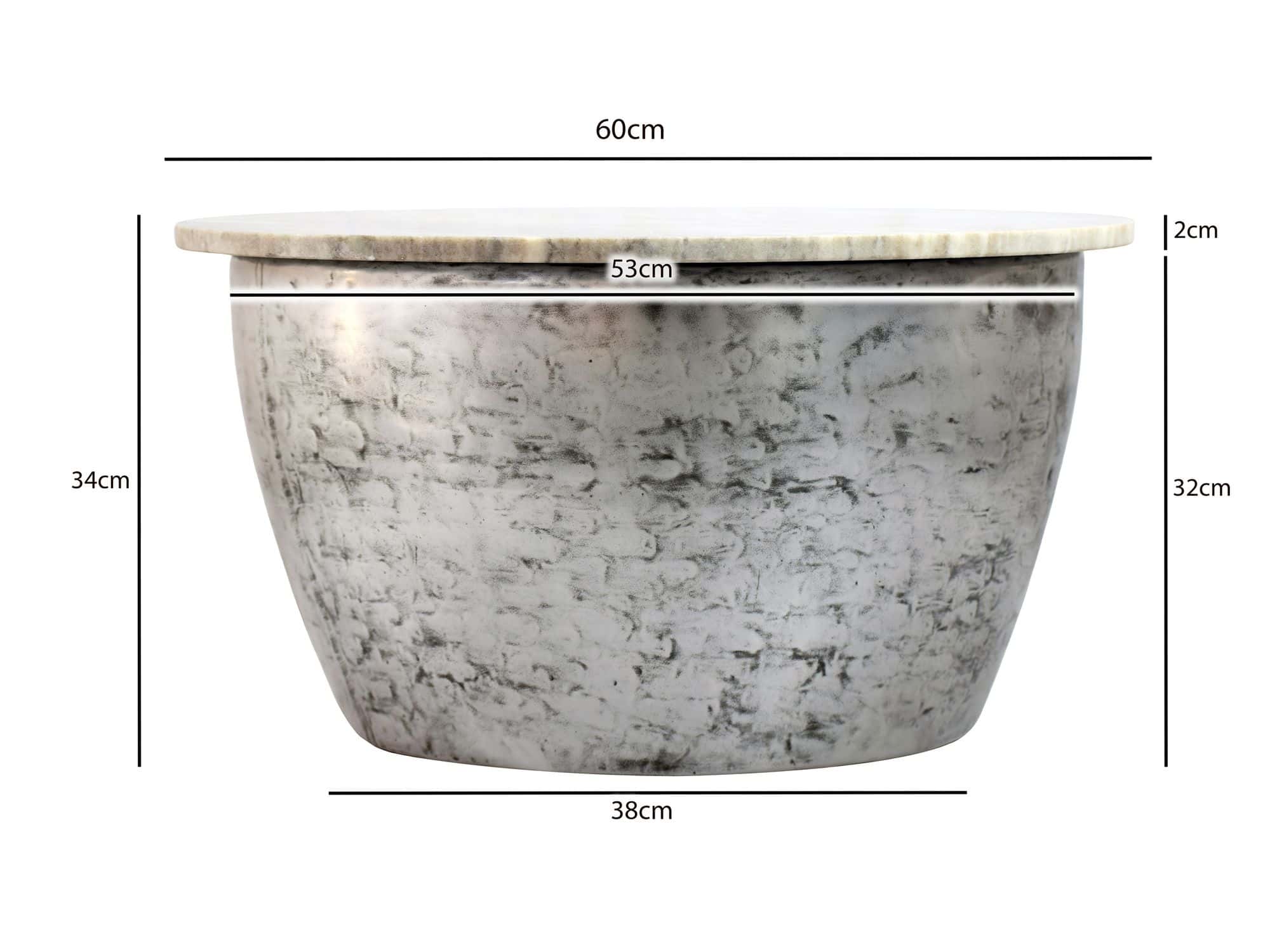 Couchtisch Metall mit weißer Marmor Tischplatte 60cm rund - Design Wohnzimmertisch Runder Loungetisch - Massiver Sofatisch - Extravaganter Beistelltisch Handmade Couchtisch Metall mit weißer Marmor Tischplatte 60cm rund - Design Wohnzimmertisch Runder Loungetisch - Massiver Sofatisch - Extravaganter Beistelltisch Handmade