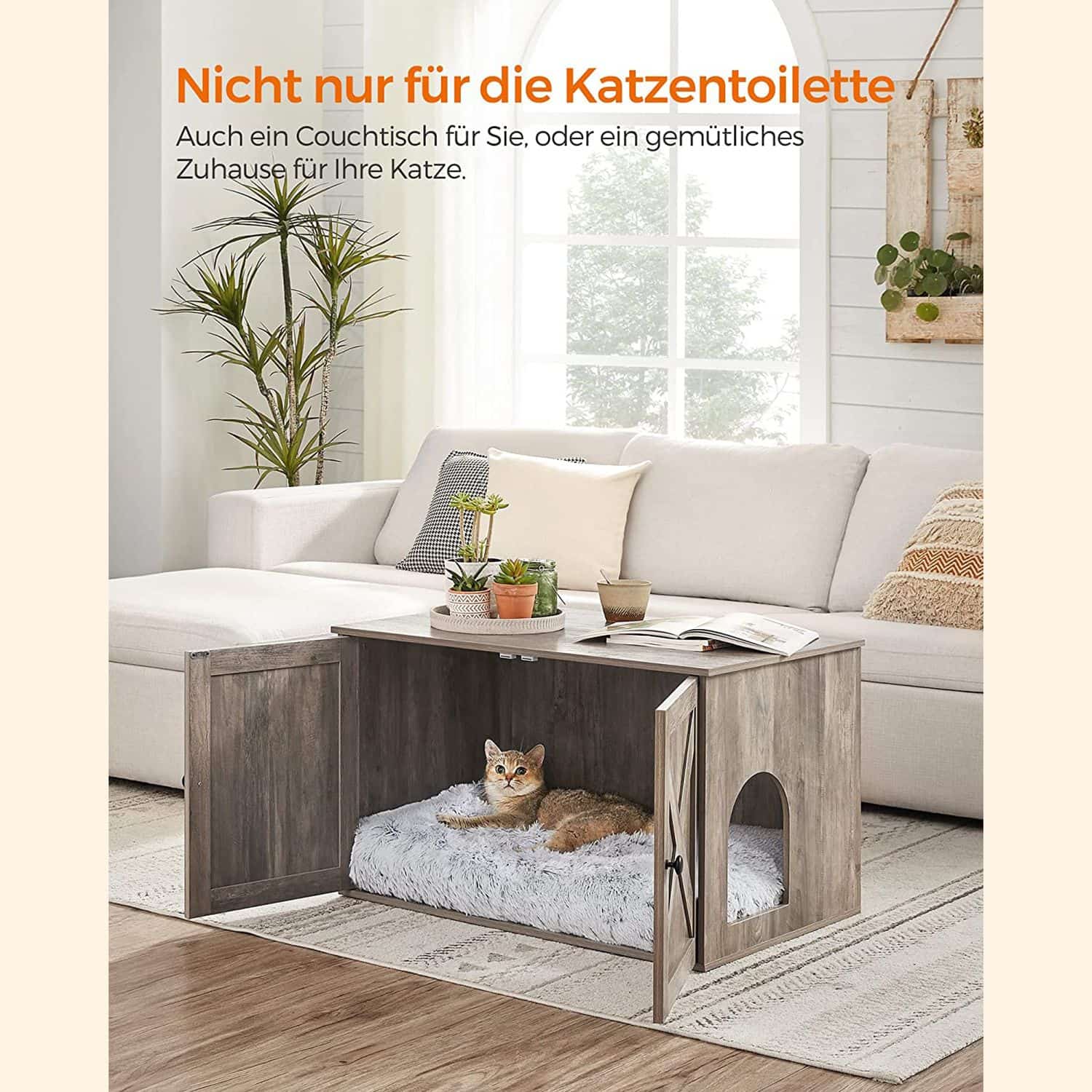 Katzenklo-Schrank mit Türen-B34PCL002G01