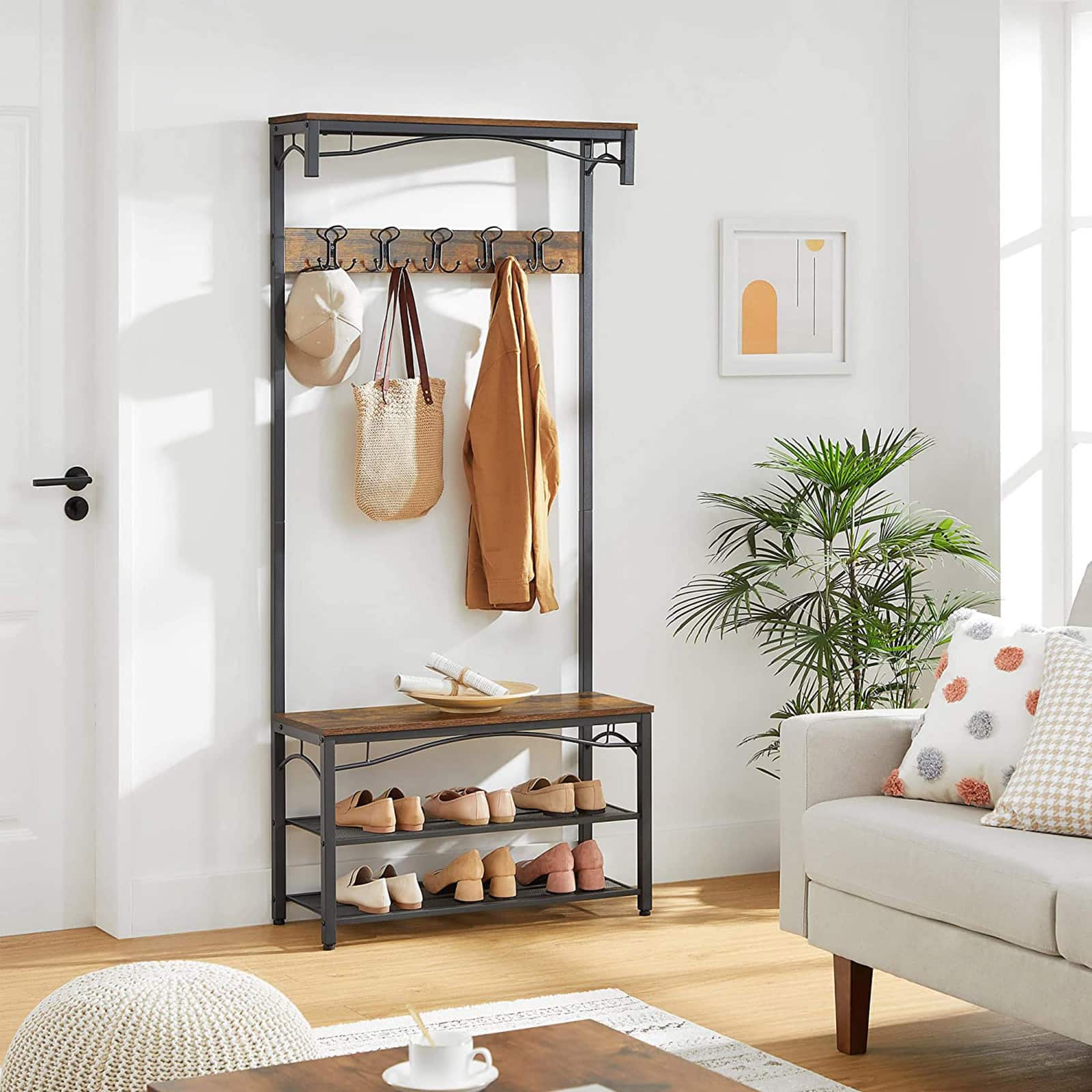 HSR45BX-2yq0jROM0jhqbr Industriestil Garderobe & Schuhregal