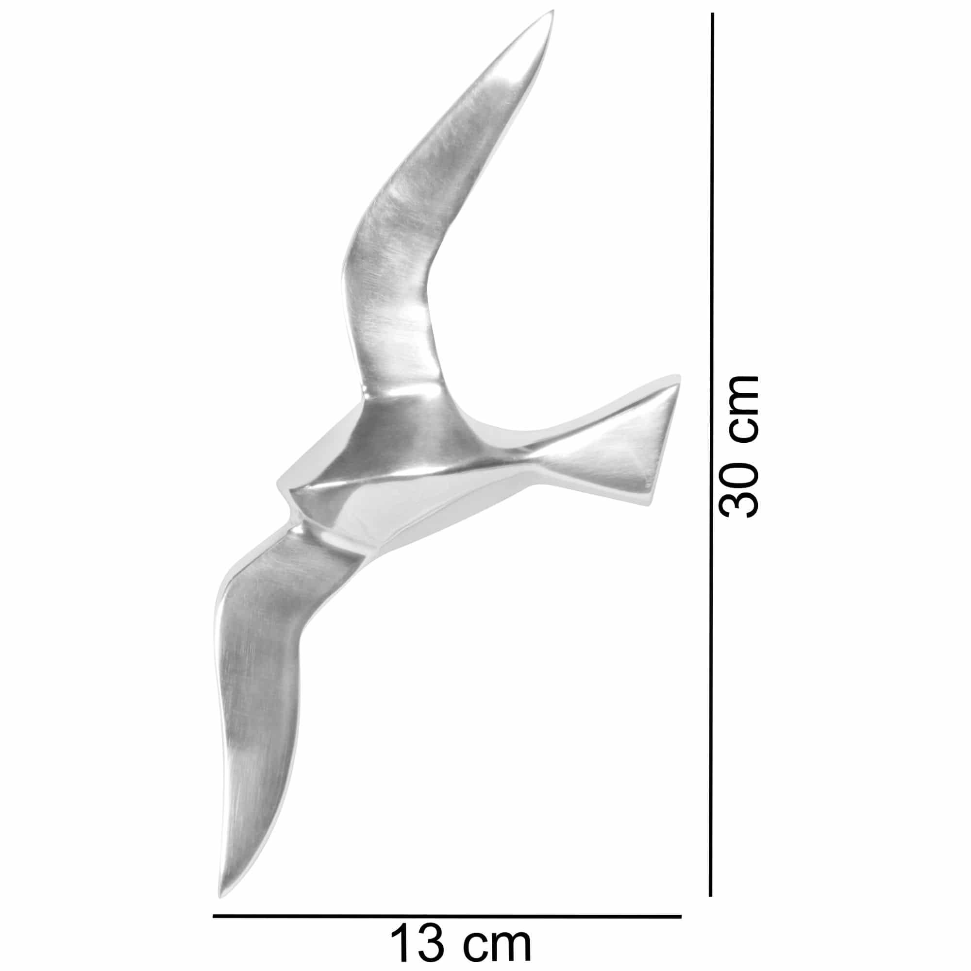 Wanddekoration Möwe S Aluminium poliert Dekofigur 30 cm Statue Skulptur klein Alu einzeln modern Maritim Wanddekoration Möwe S Aluminium poliert Dekofigur 30 cm Statue Skulptur klein Alu einzeln modern Maritim