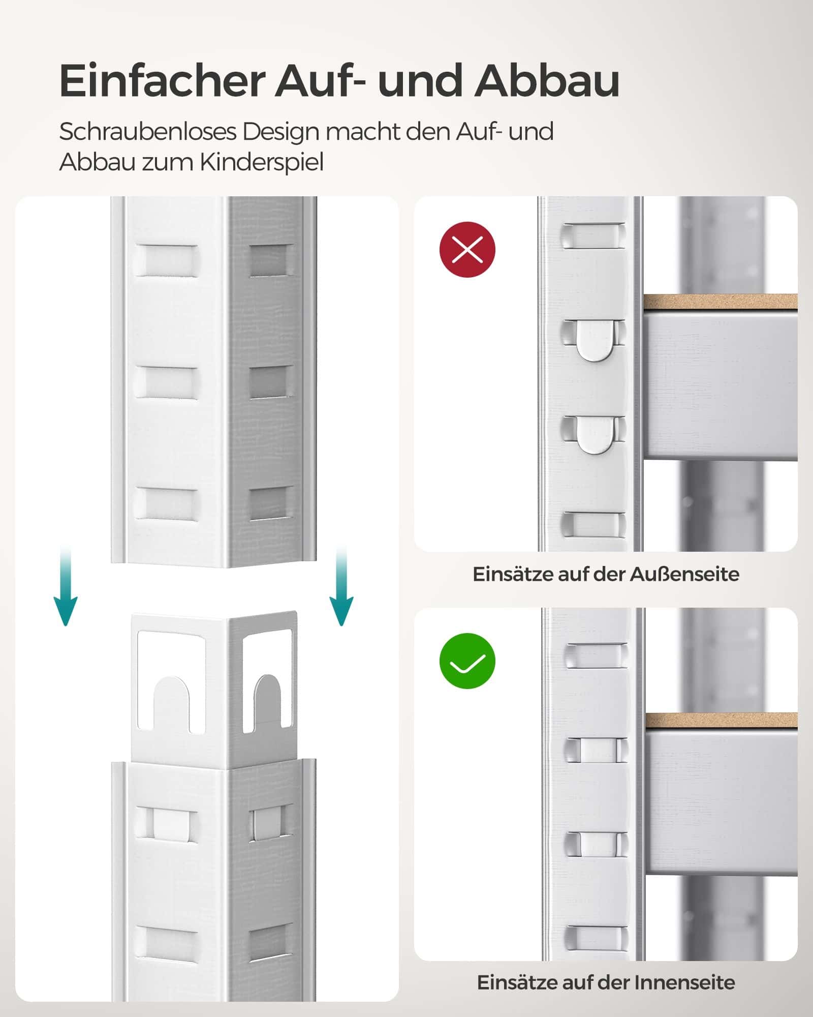 Schwerlastregal mit Stahlgestell silbern