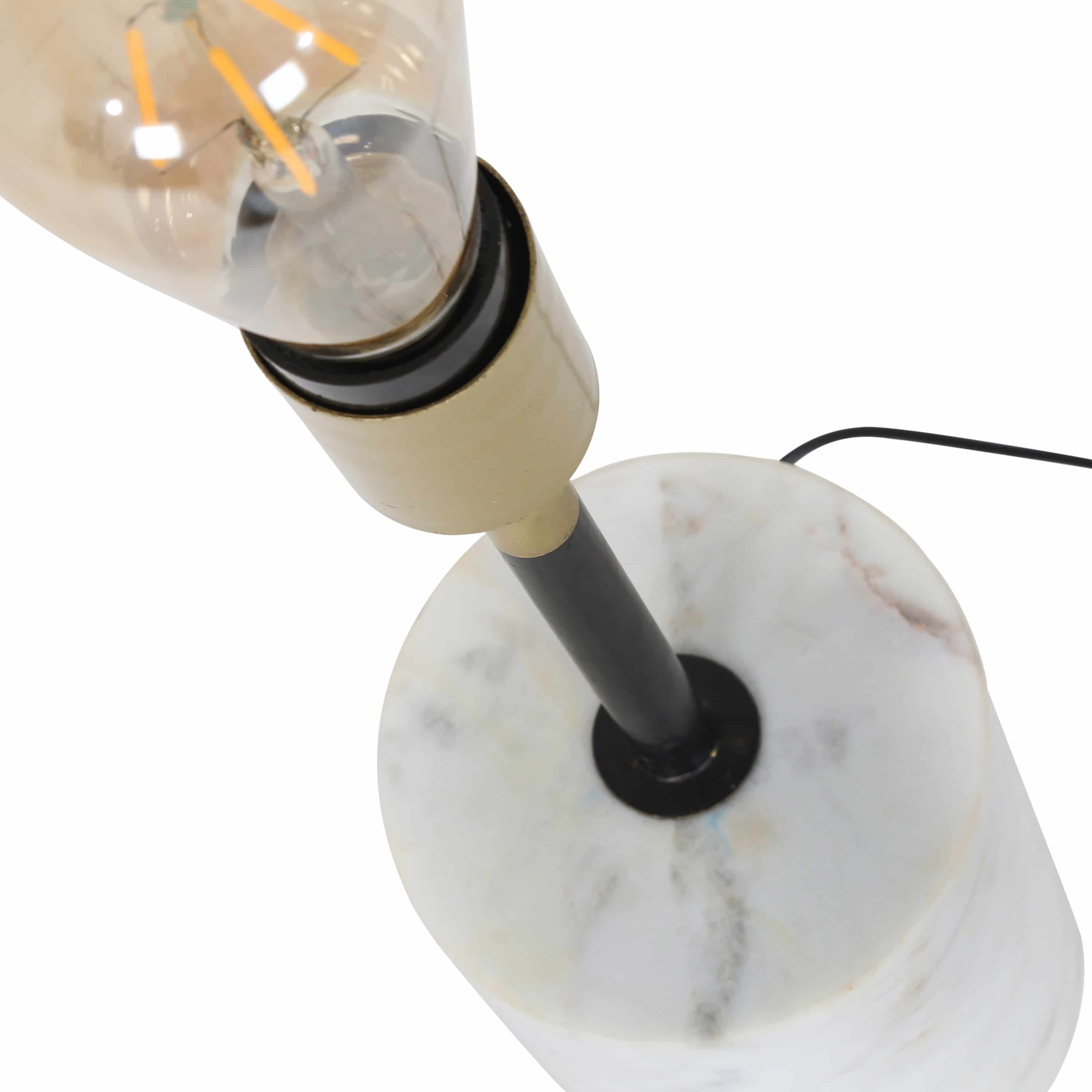 Stehlampe Caramia 287 Weiß / Messing / Schwarz