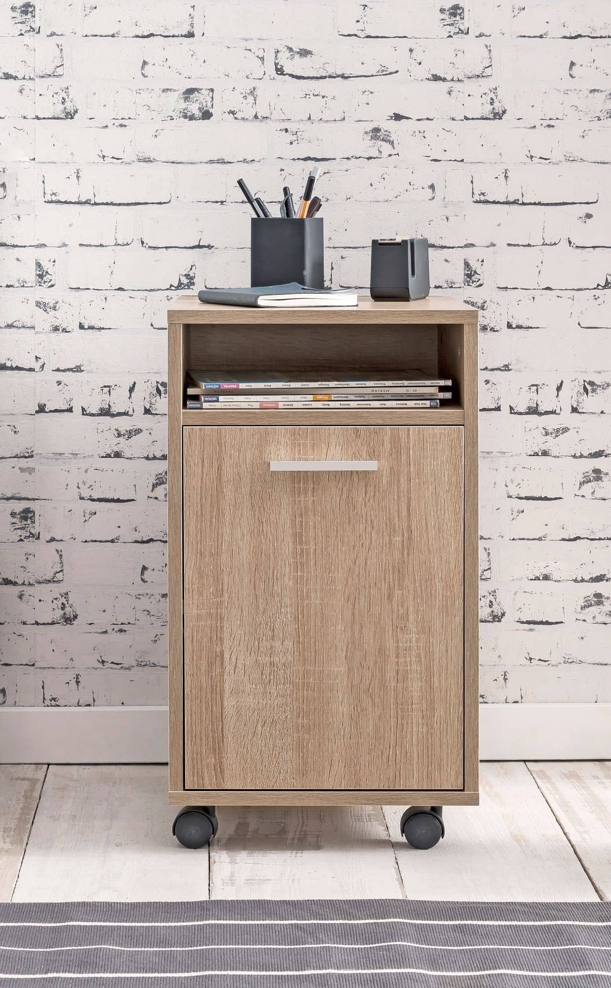 50123-WOHNLING-Rollcontainer-Katsu-33x38x59-5cm-_13ZHs1lINia7o9d Rollcontainer WL5.929 Sonoma 33x60x38cm Schubladenschrank Büro Container