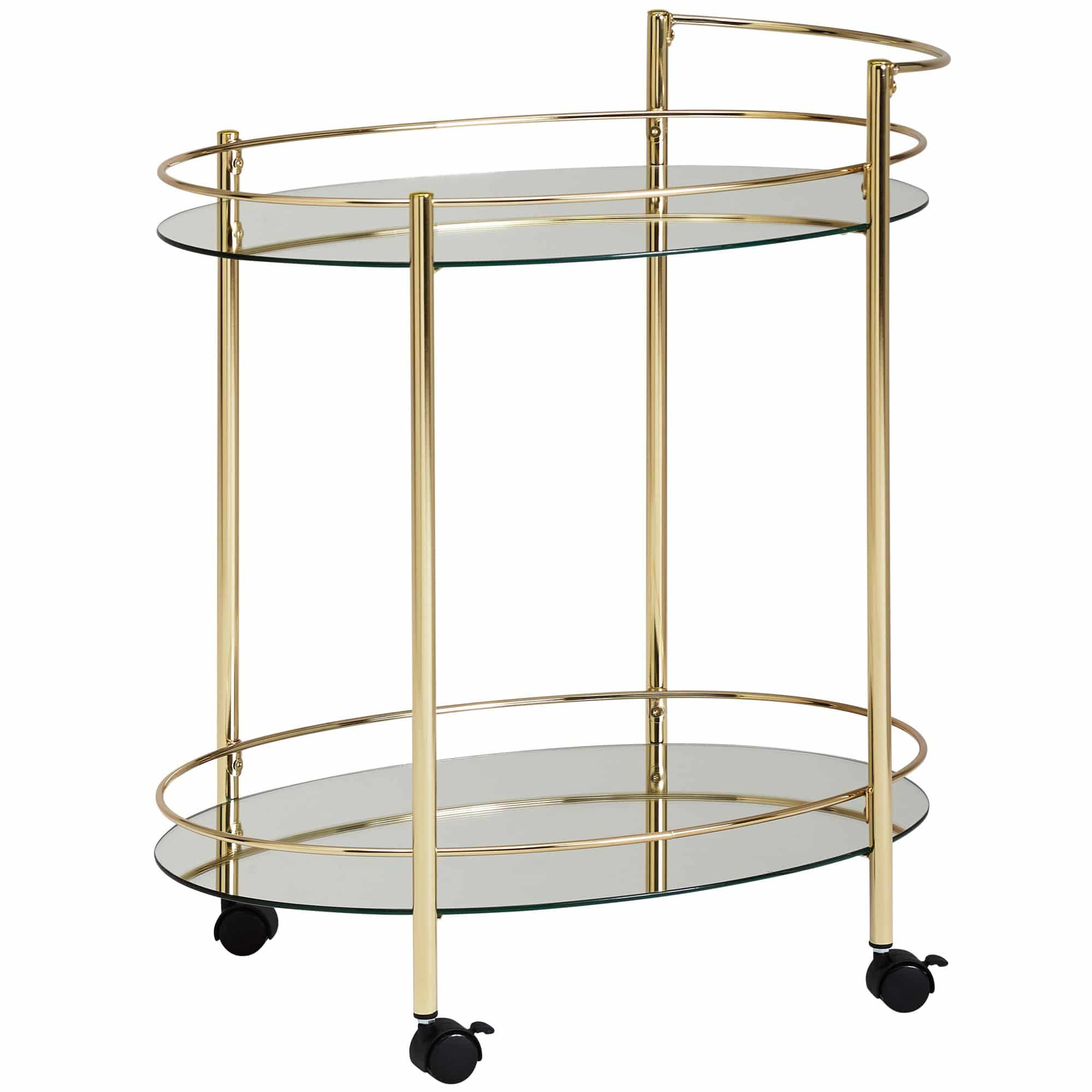 52228-WOHNLING-Design-Servierwagen-WL6-007-Gold-Teewagen-cm-Kuechenwagen-Metall-mit-Rollen-Rollwagen-mit-2-Etagen-Barwagen-rund-75-cm-hoch-Kuechentrolley-mit-Glasplatten-mod_5 Design Servierwagen Gold 67x79 cm Mobile Mini Bar