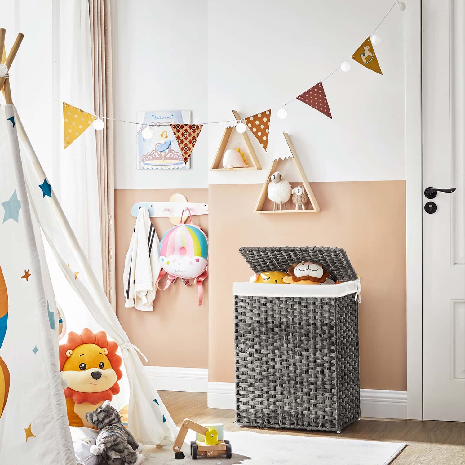 Wäschekorb Polyrattan 90 L Grau Wäschekorb Polyrattan 90 L Grau