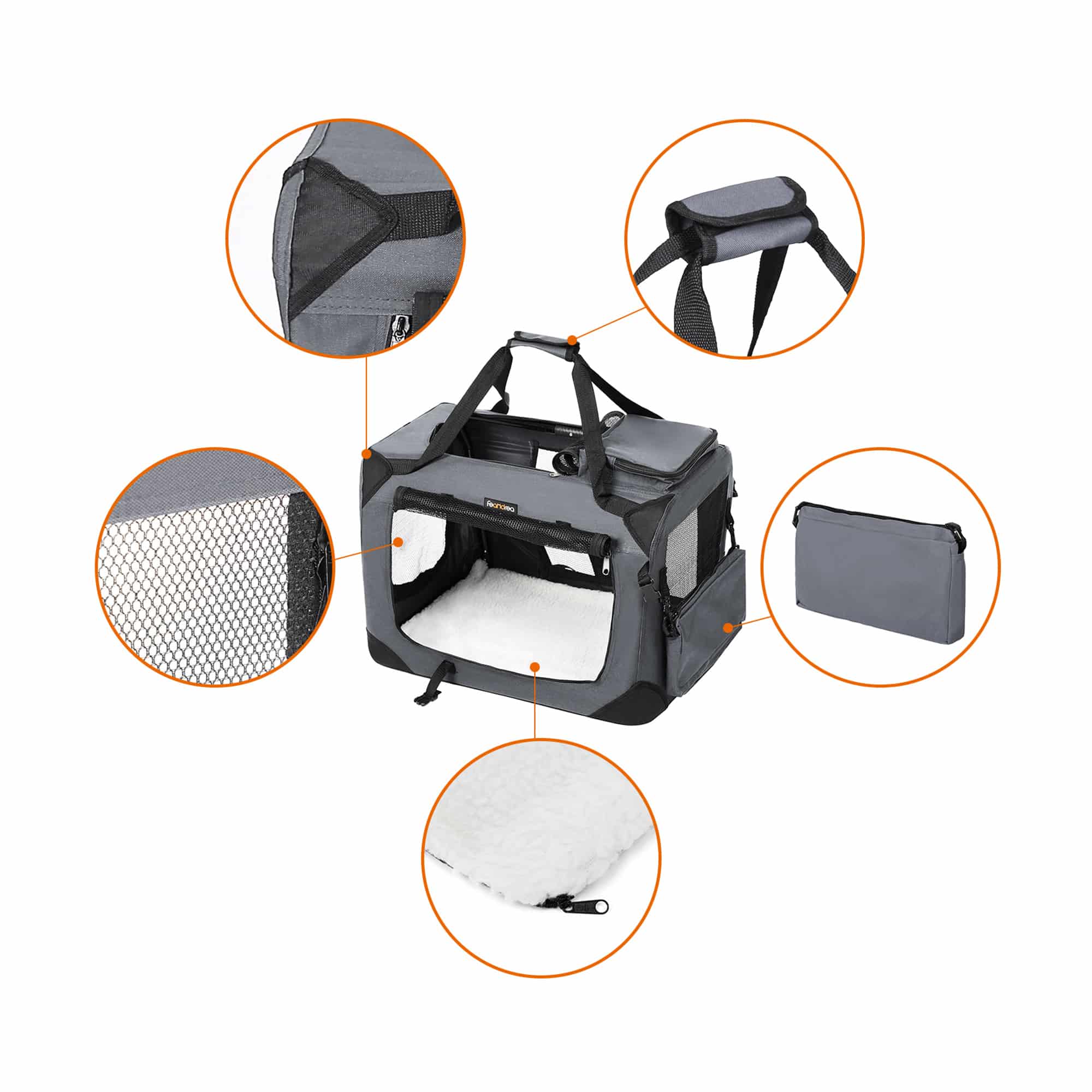 Transportbox für Haustiere Grau-PDC70GY Transportbox für Haustiere Grau-PDC70GY