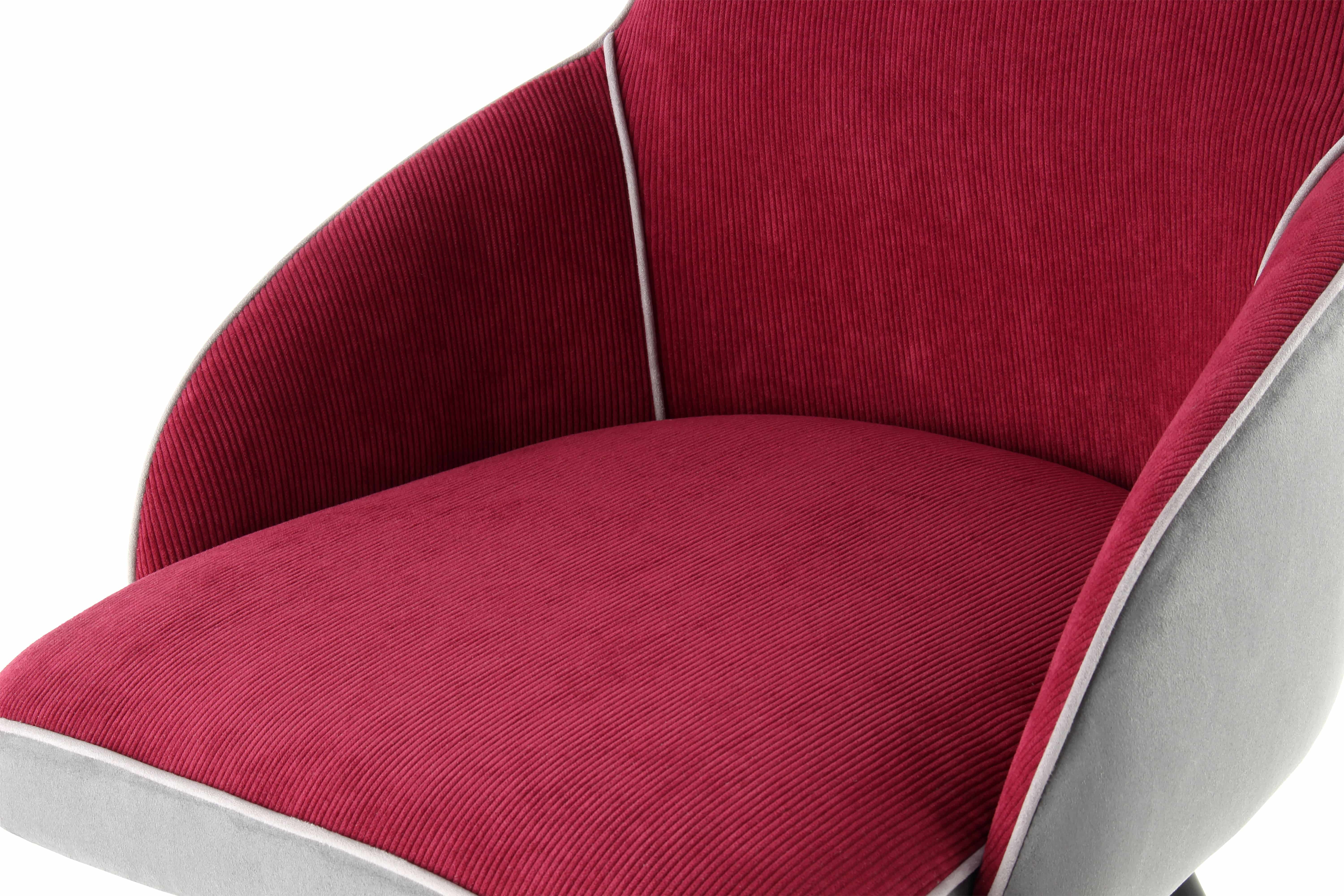 Stuhl Carol 125 Grau / Rot Stuhl Carol 125 Grau / Rot